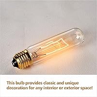Vista 7 de Bombilla incandescente tubular transparente T10 de 25 W, bombilla T10, bombilla de escaparate de estilo vintage, lámpara de escaparate, regulable