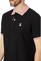 Vista 3 de Psycho Bunny Polo Norris Piqué Negro XL (US Hombre 7), Negro