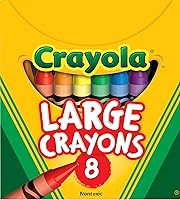 Crayola Large Crayons 8 Count Assorted Colors - Giant Durable Crayons for Toddlers Kids Ages 2+ Nontoxic