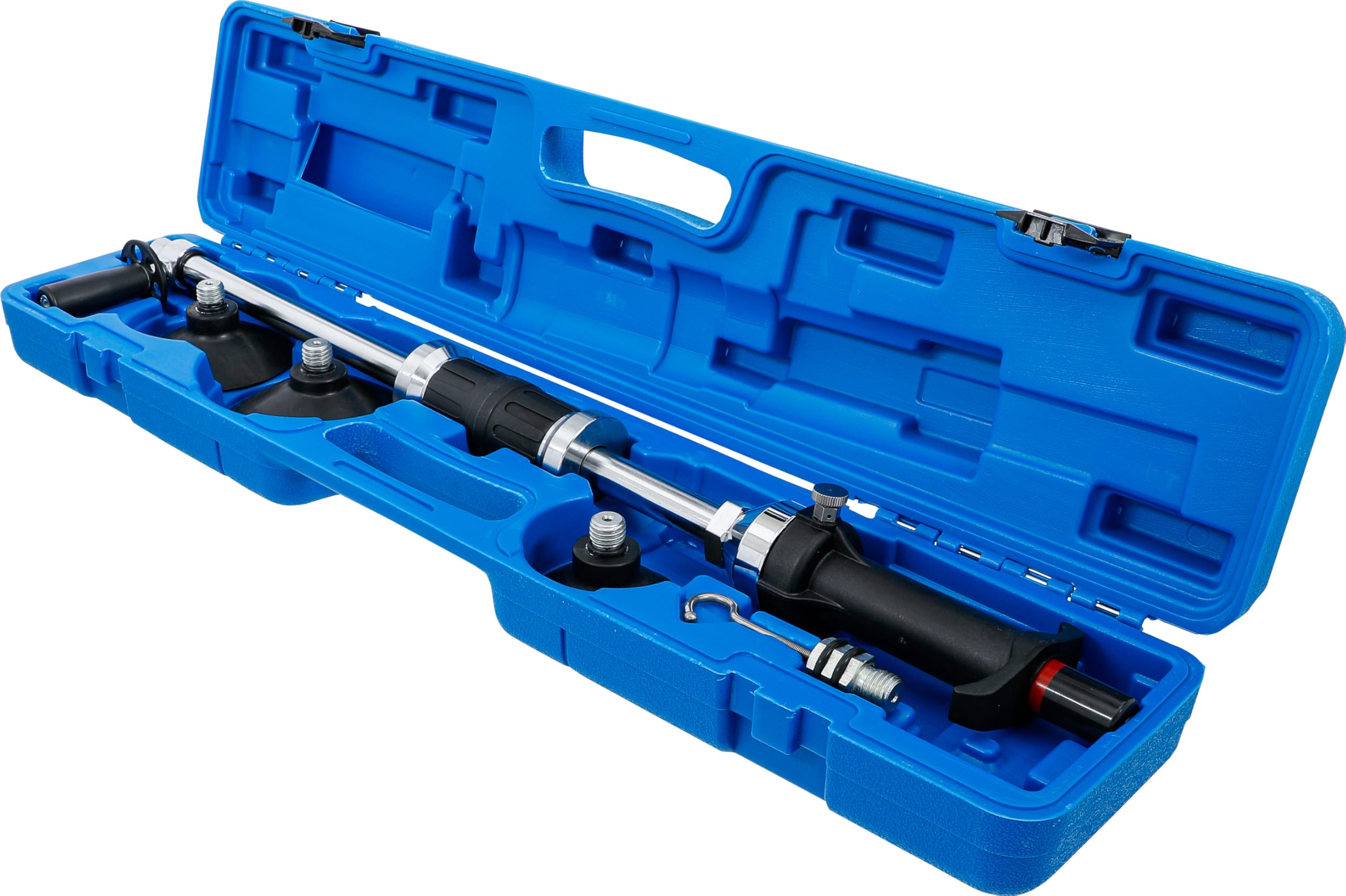 BGS 8703 | Vakuum-Ausbeul-Satz | Gleithammer | Handpumpe | 3 Saugköpfe | Saugköpfe Ø 70, 100, 125 mm | Gleithammergewicht 1100 g | unabhängig von Druckluftsystemen