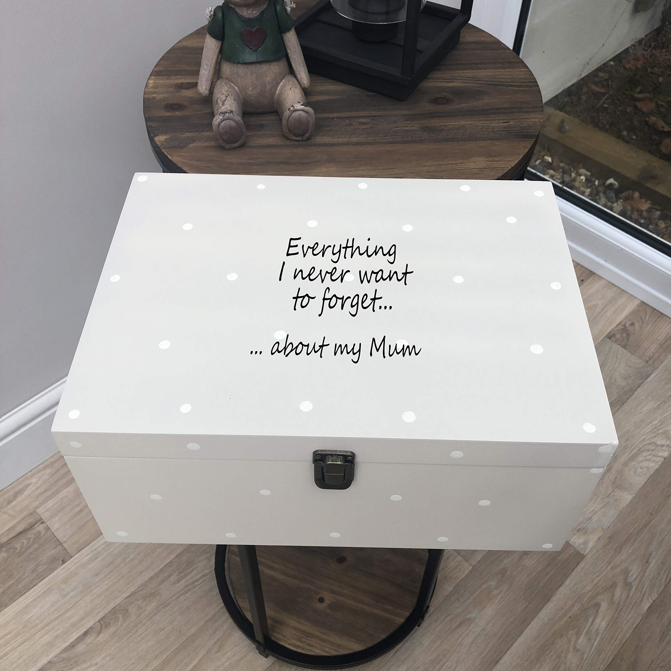 Scatola dei ricordi Personalizzabile, con Scritta in Lingua Inglese “Mam Mommy Mummy or Any Name or Text ~ Molto Grande Special Keepsake Memory Box