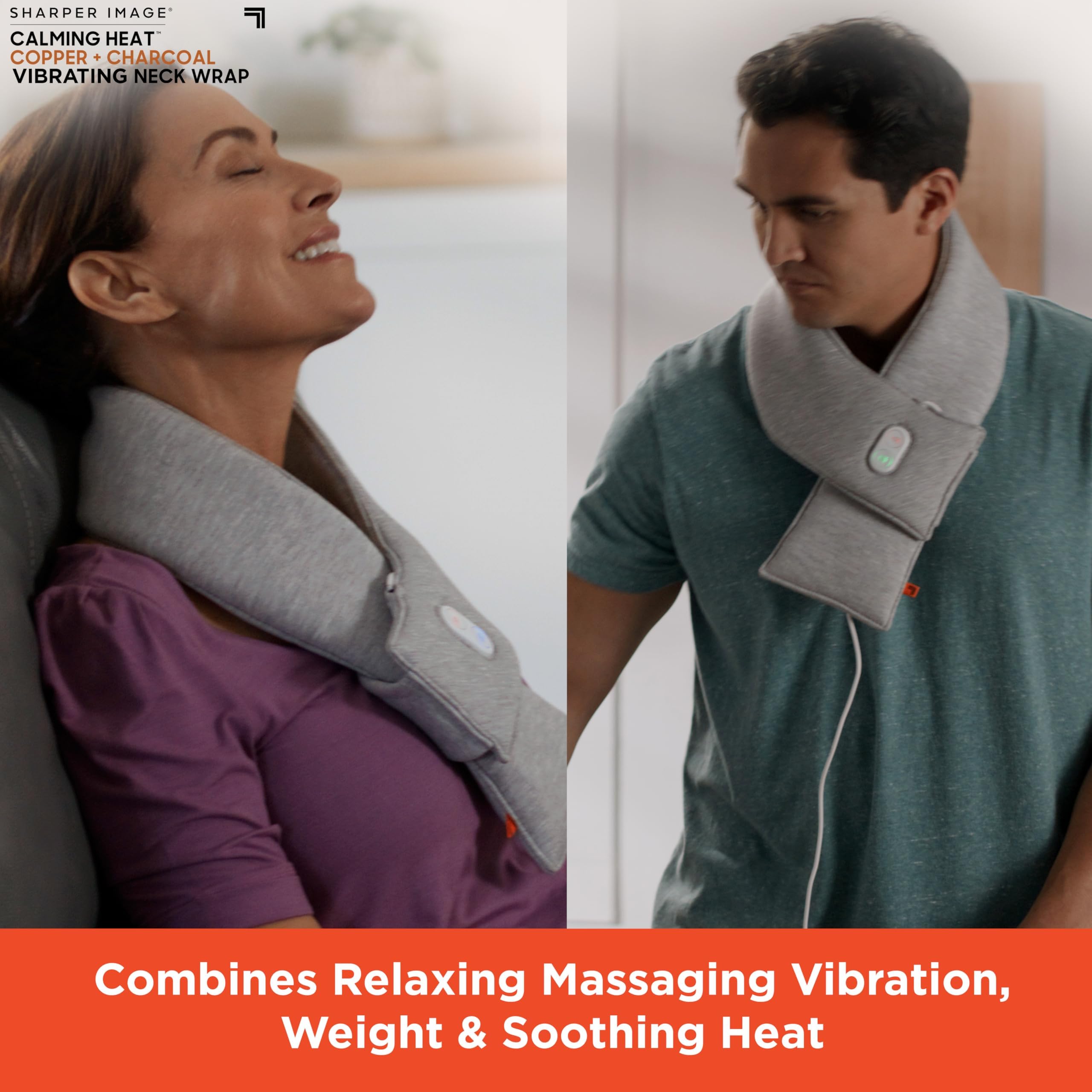 Amazon.com: Calming Heat Neck Wrap by Sharper Image Copper & Charcoal Infused Personal Electric Neck Heating Pad with Vibrations, 3 Heat & 3 Vibration Settings- 9 Relaxing Combinations : Health & Household Amazon.com: Calming Heat Neck Wrap by Sharper Image Copper & Charcoal Infused Personal Electric Neck Heating Pad with Vibrations, 3 Heat & 3 Vibration Settings- 9 Relaxing Combinations : Health & Household