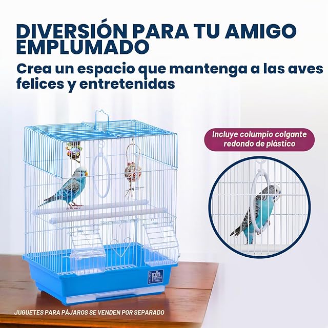 Foto 7 de 8 de Prevue Pet Products - Jaula de Viaje para periquitos y pájaros pequeños con Alambre Blanco, Base de plástico…