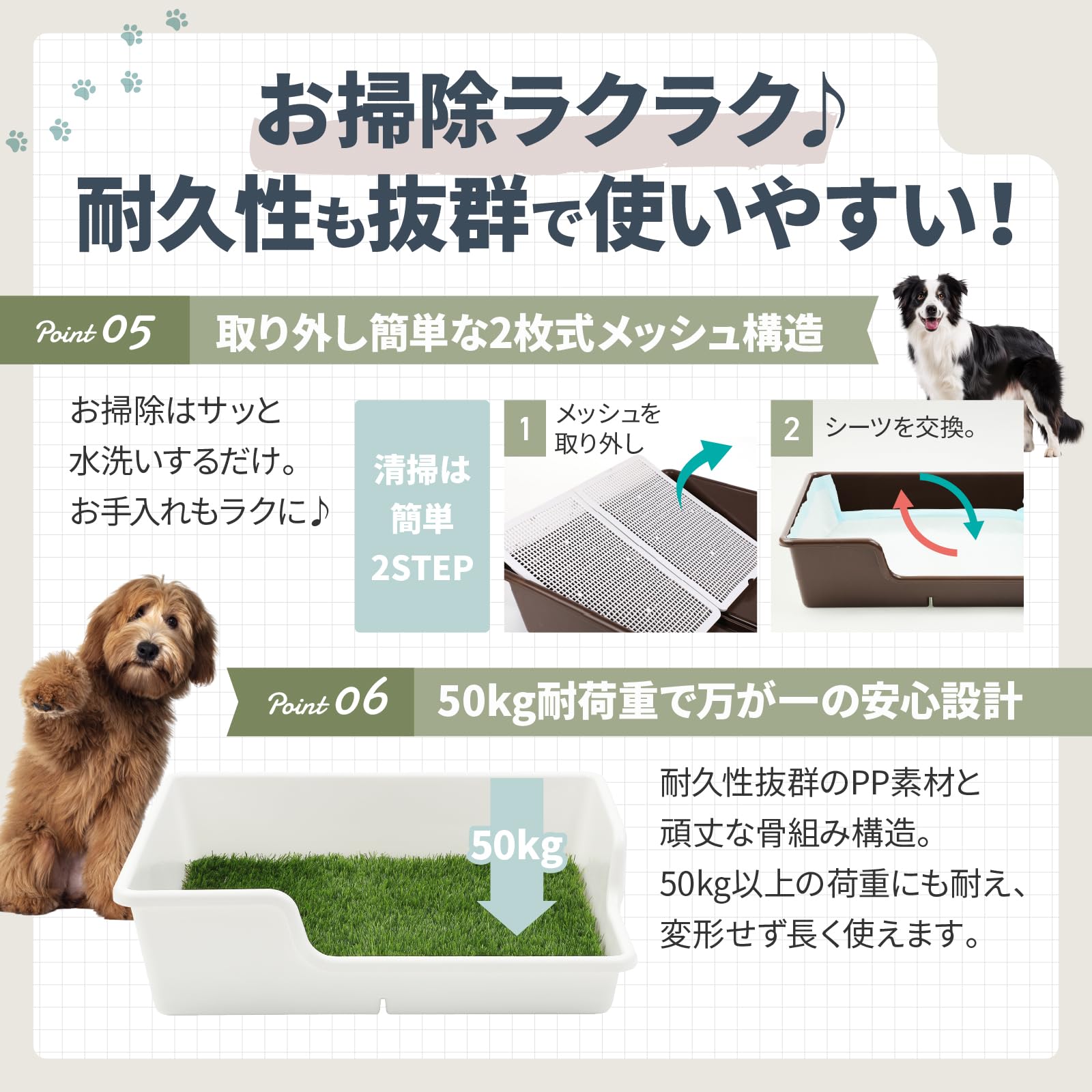 Amazon | DogLife 犬 トイレ トレー 大型犬 飛び跳ね防止 スーパー