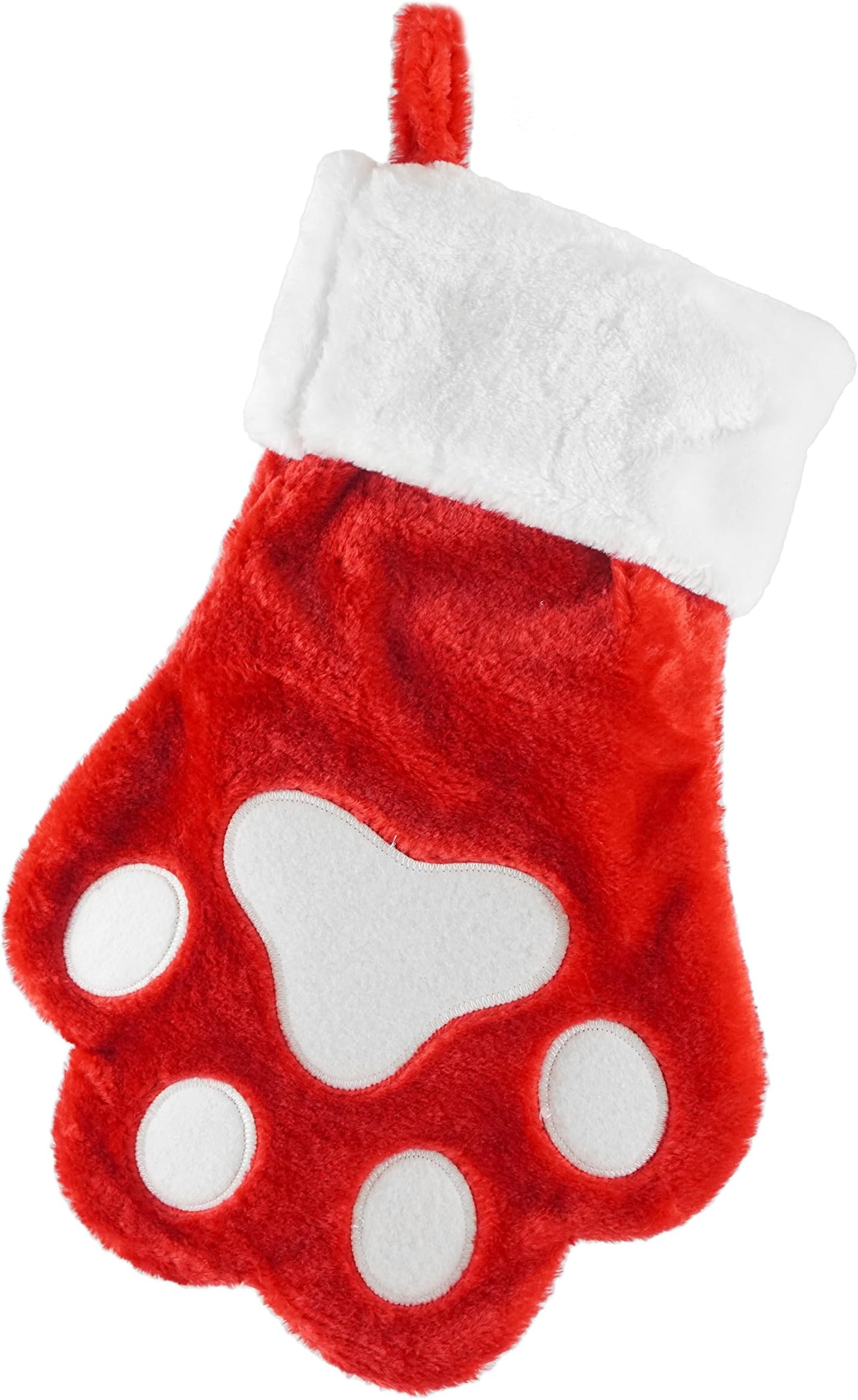 Seasons Designs Dog Paw Print Pet Holiday Christmas Stocking