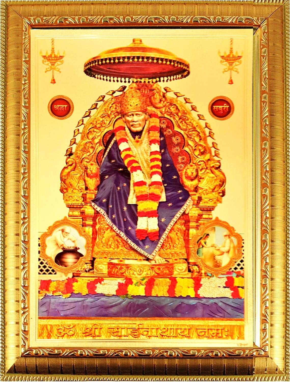 Laxmi Ganesh Saraswati Frame - Hindu God Decor -9 Laxmi Ganesh Saraswati Frame - Hindu God Decor -9