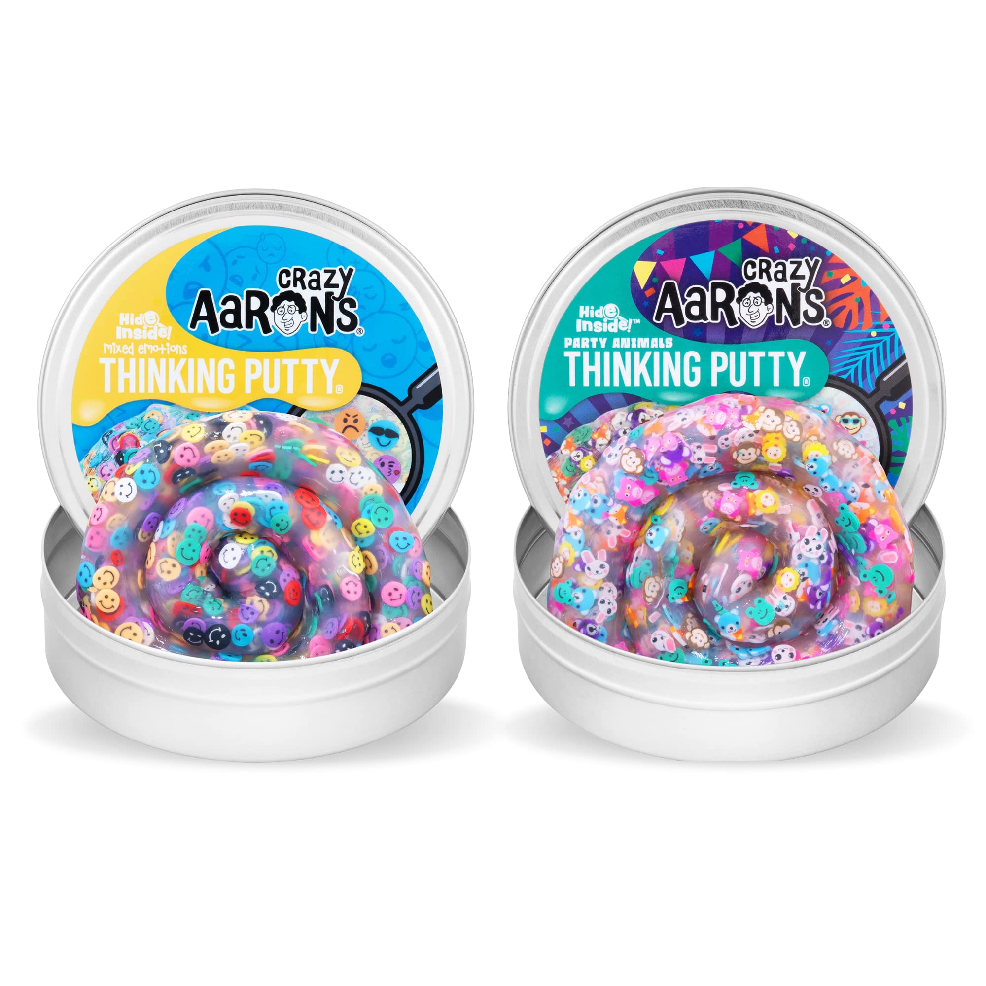 Crazy Aaron's Hide Inside Mixed Emotions & Party Animals Thinking Putty Bundle