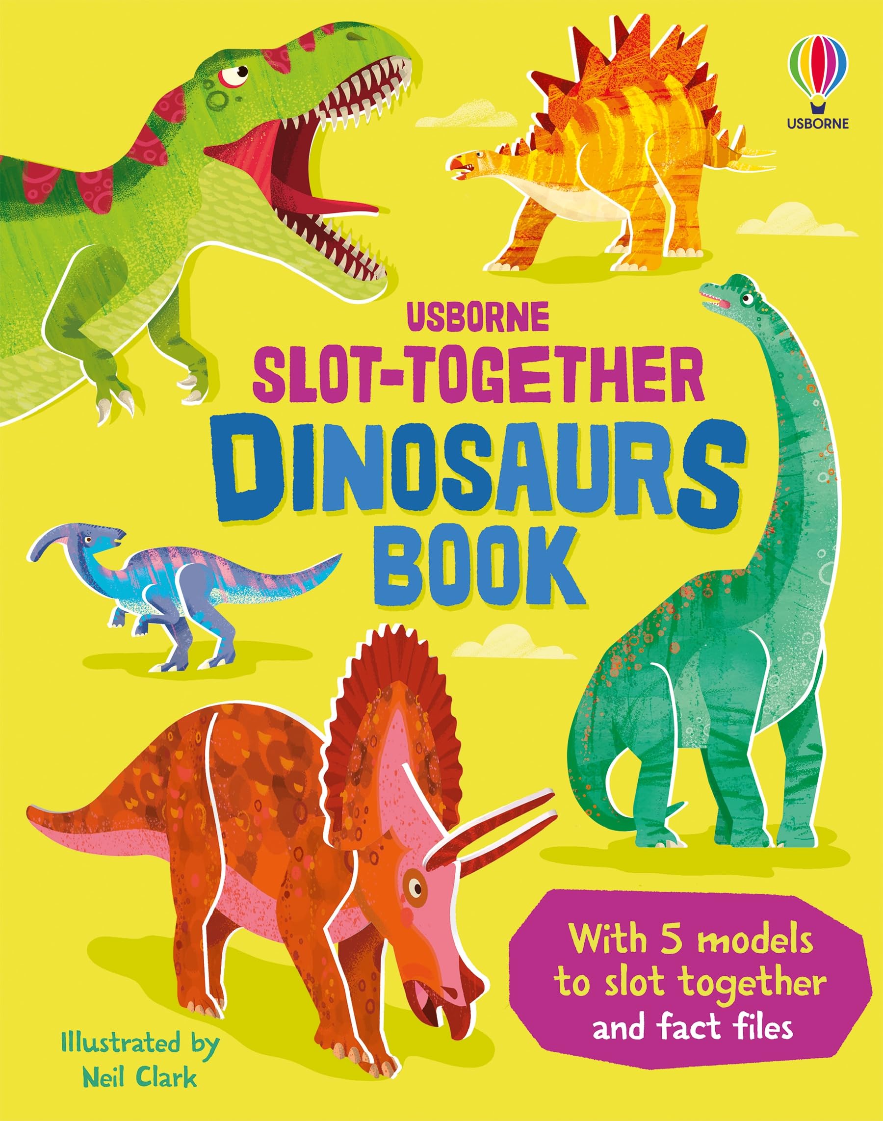 Slot-together Dinosaurs: An Interactive Book for Dinosaur Lovers, Combining Fun Facts, Puzzle Solving, and Fine Motor Skills Development