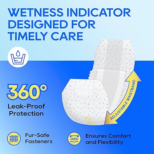 Miniatura 8 de HONEY CARE All-Absorb A26 - Envoltura para perro macho, 50 unidades, pequeña