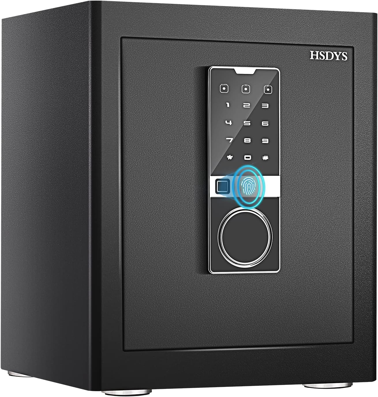 HSDYS Deluxe Biometric Fingerprint Safe, Home Security Safe Box with Digital Touch Screen Keypad, Storage Documents Jewelry Valuables(1.43 Cubic Feet,Black)……