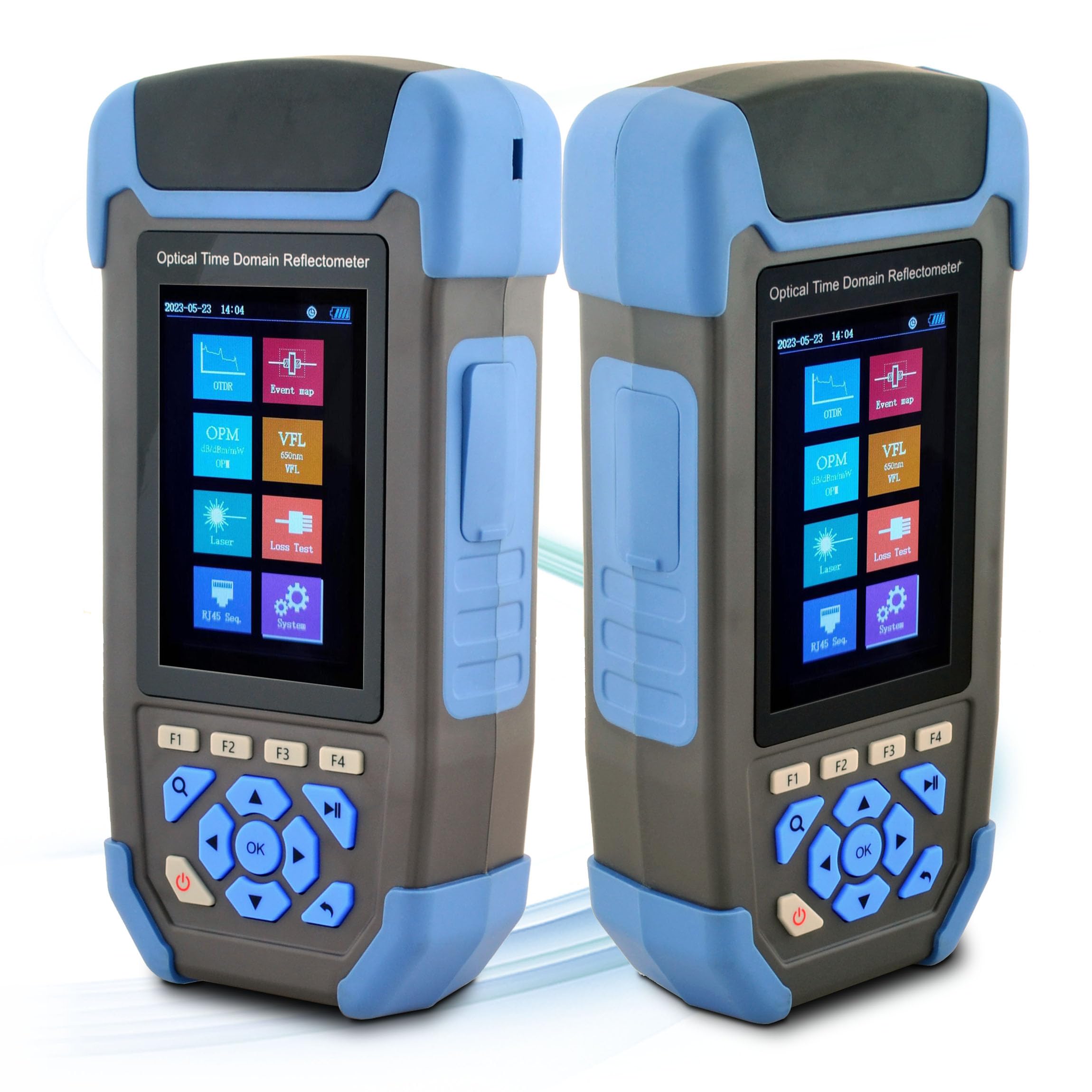 1310/1550 nm 24/22 dB 8 in 1 OTDR + scheda evento+test di perdita+VFL+OPM+OLS+RJ45 e illuminazione 3,5" Screen LWL Tester con SC/UPC+LC/UPC&APC (OTDR42F-T1)