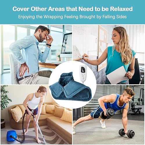 Miniatura 9 de NIUONSIX Almohadilla térmica para cuello, hombros y espalda, regalos de cumpleaños para mujeres, mamá, esposa, hombres y papá, envoltura térmica