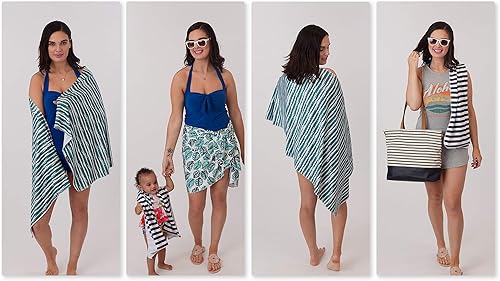 Miniatura 8 de Luv Bug - Toalla de piscina y playa con protección solar, protección UV, UPF 50+, sin arena, absorbente y de secado rápido para nadar, playas,