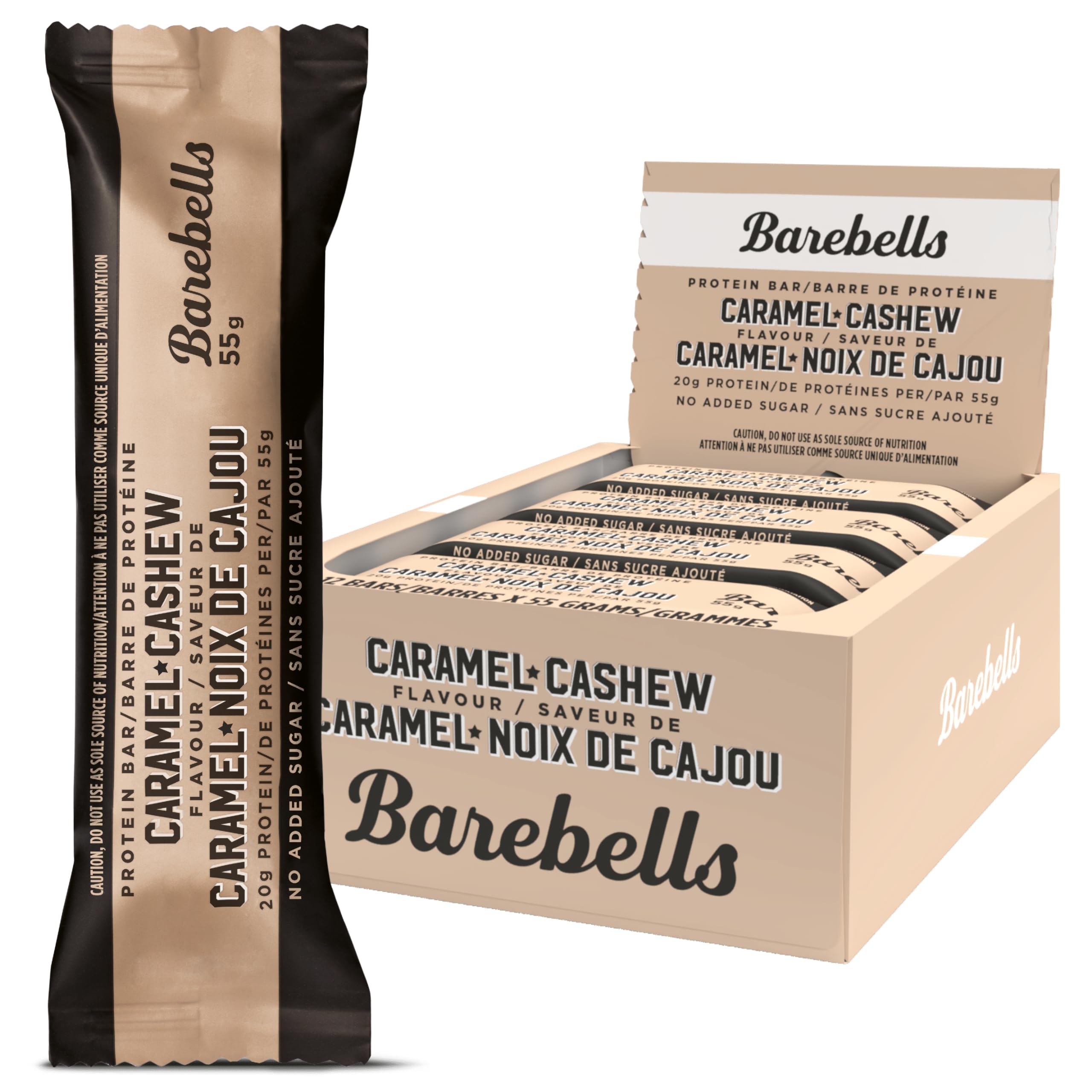 Barebells Protein Bars Caramel Cashew - 12 Count, 1.9oz Bars with 20g ...