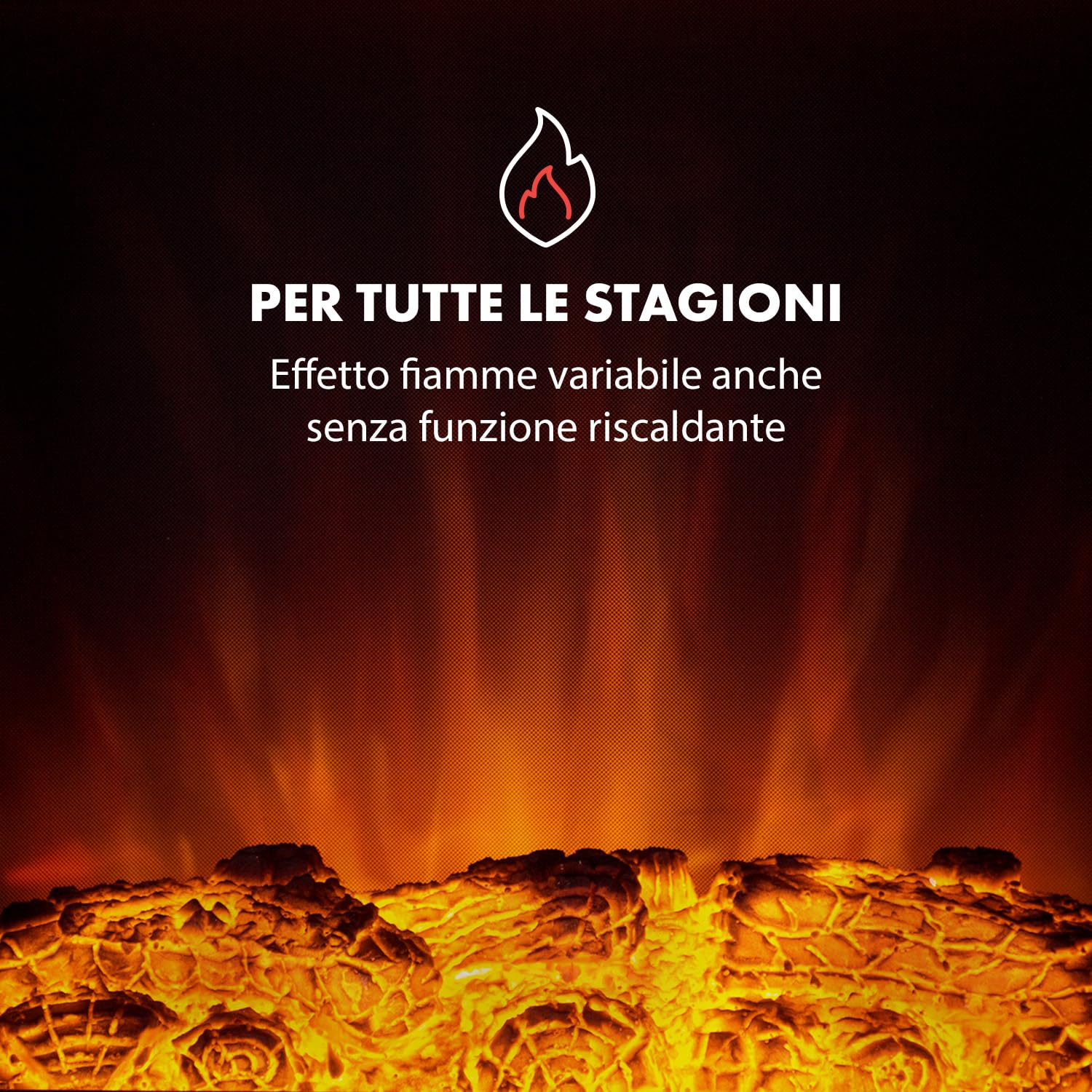 Klarstein Chamonix Camino elettrico retrò nostalgia con termoventilatore (camino da parete sottile 35 cm, 2 livelli di riscaldamento - 2000W e 1000W, simulazione di fiamme) bianco