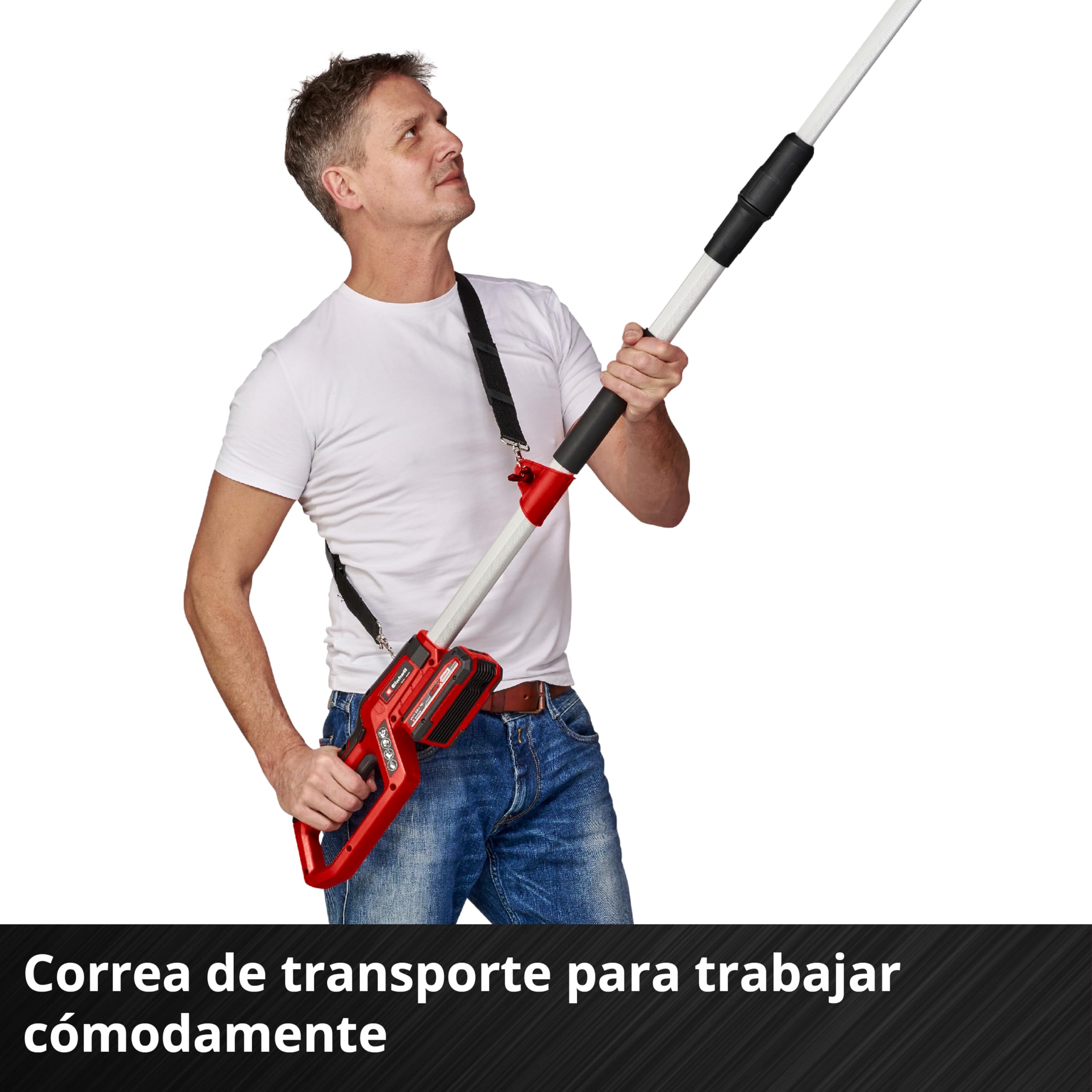 Einhell Podadora con batería GC-LC 18/20 Li T-Solo | PXC | 18 V | 20 cm de longitud de espada | Cabezal del motor con inclinación de 30° | Engranaje metálico | Sin batería