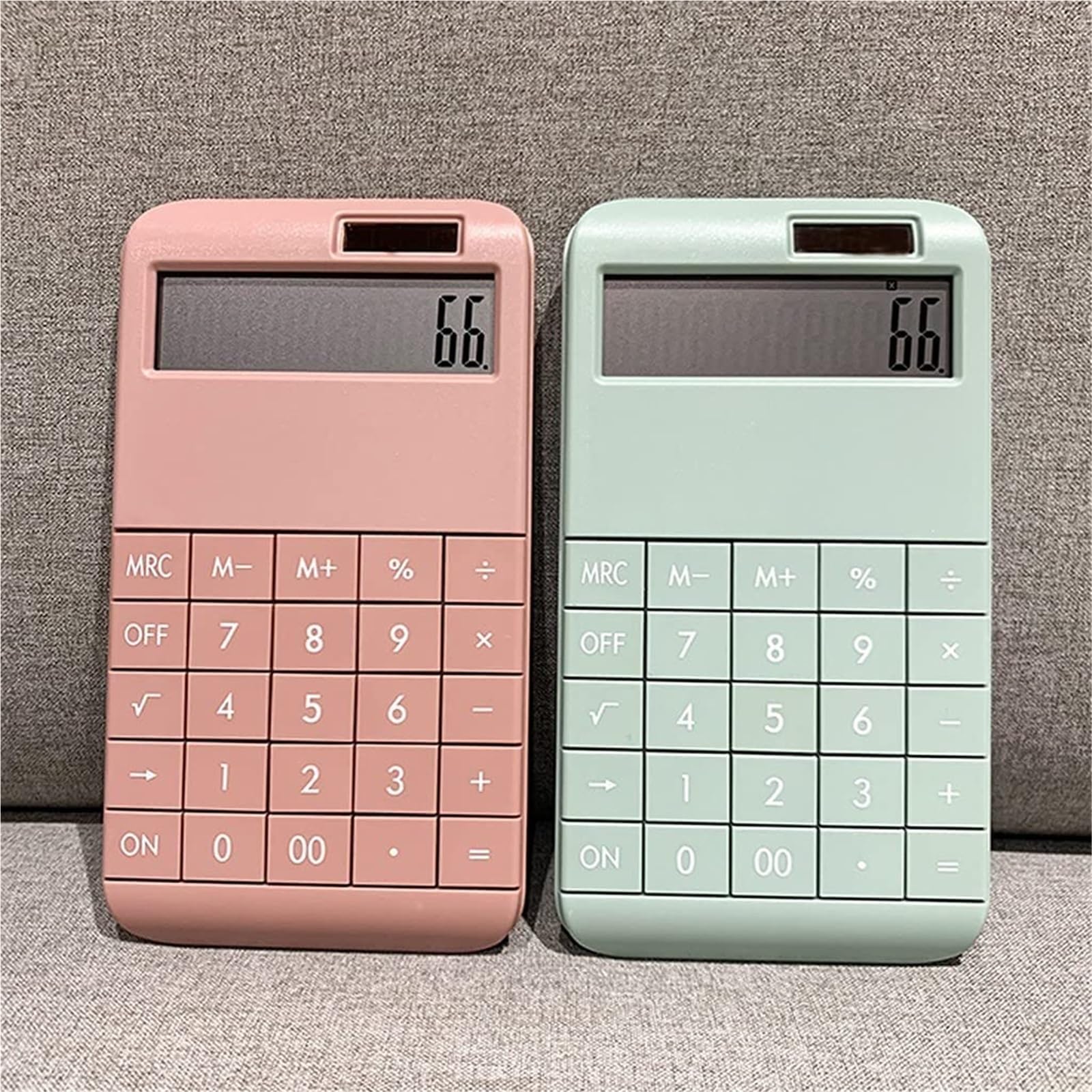 Calculatrice Calculatrices électroniques Écran LCD à 12 Chiffres Double Alimentation Fonction Standard Calculatrice Solaire numérique Bureau Office(Rosa)