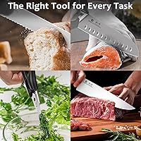 Vista 7 de imarku Knife Set, 14 Piece Premium Kitchen Knife Block Set, Razor Sharp Japanese Chef Knives Set for Kitchen with Built-in Sharpener, Dishwasher