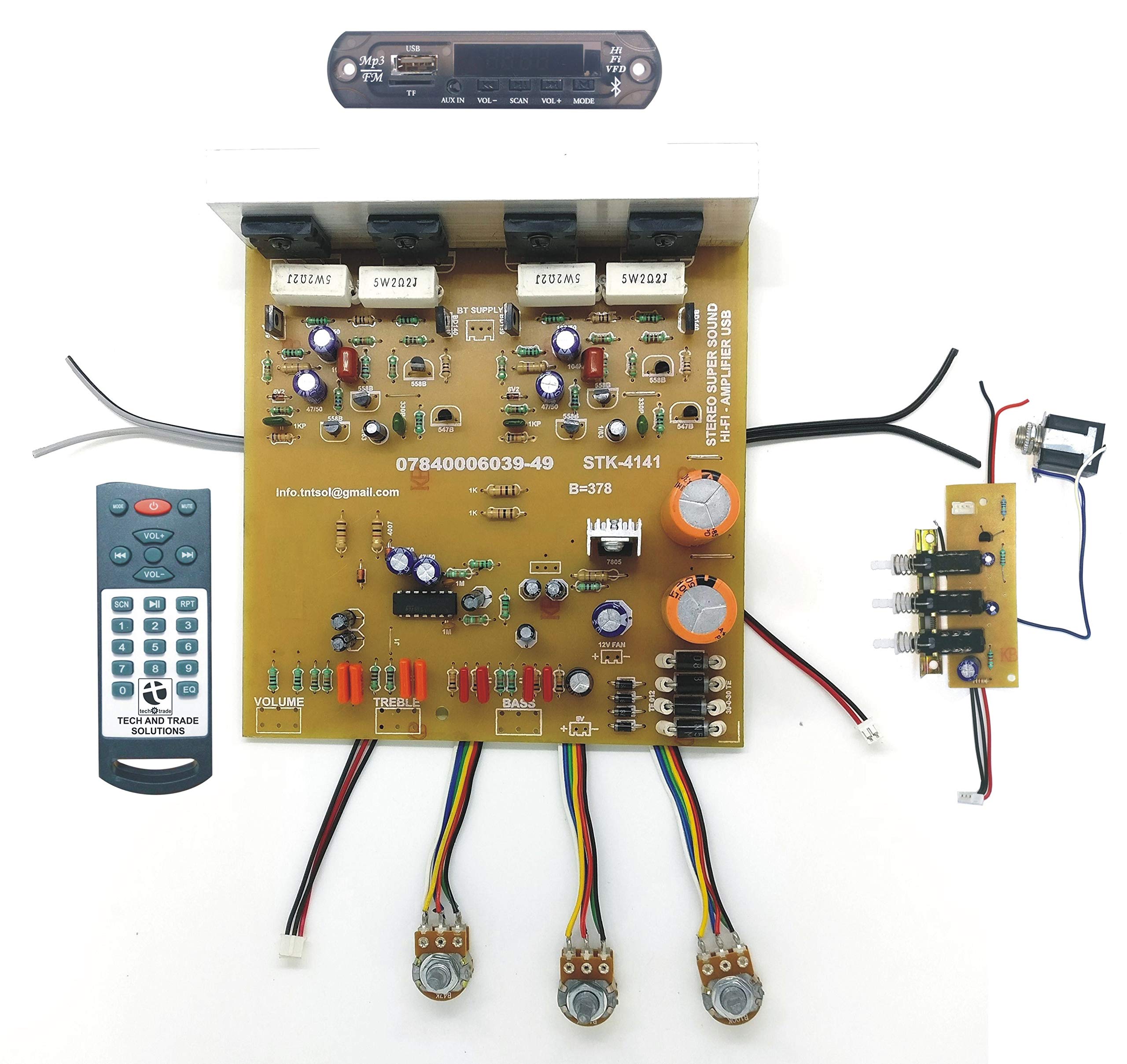 TECH AND TRADE 5200 1943 TRANSISTORS based DIY AUDIO AMPLIFIER CIRCUIT BOARD KIT (WITH BT MODULE AND KARAOKE CIRCUIT)-image-15