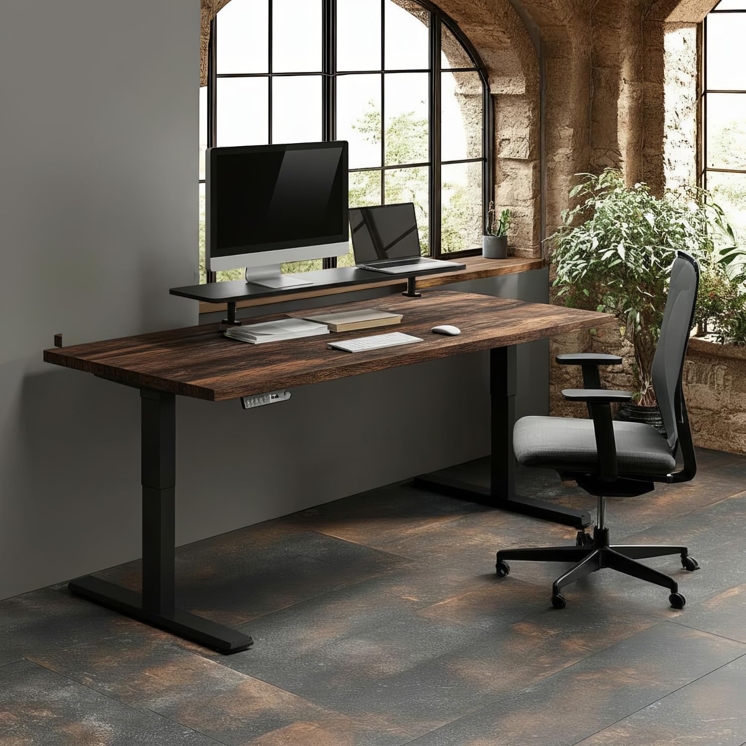 ER-409 Podstawa Pod Monitor, Ergonomiczna Platforma, Podstawka Pod Drukarkę, Laptopa Z Miejscami Na Kable, Do Komputerów, Notebooków, Półka Na Ekrany od 13 do 32cali, Waga Max. 20kg