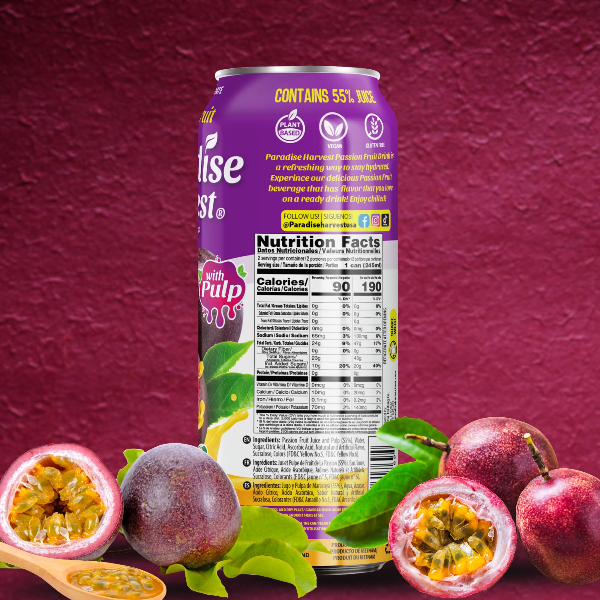 Amazon.com : Paradise Harvest Passsion Fruit Juice Drink with Pulp