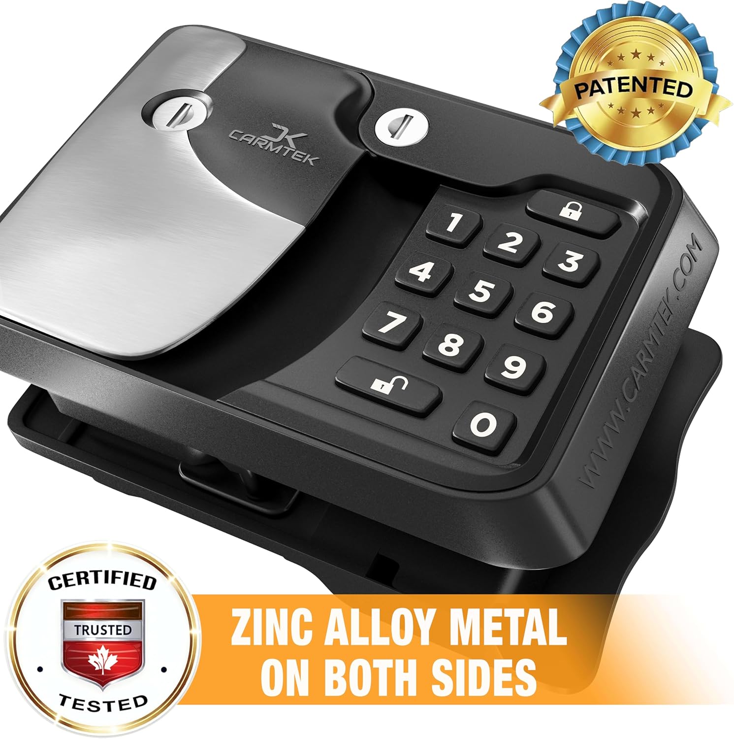 TripDefender V2.0 | RV Keyless Entry Lock for Class C/A Motorhomes | Secure RV Door Lock Keyless Entry w/ 2 Inside Latches | Class C Door Lock Replacement w/ 2 Fobs, 4 Keys | Fit 3.5" x 4.5" Lock Hole