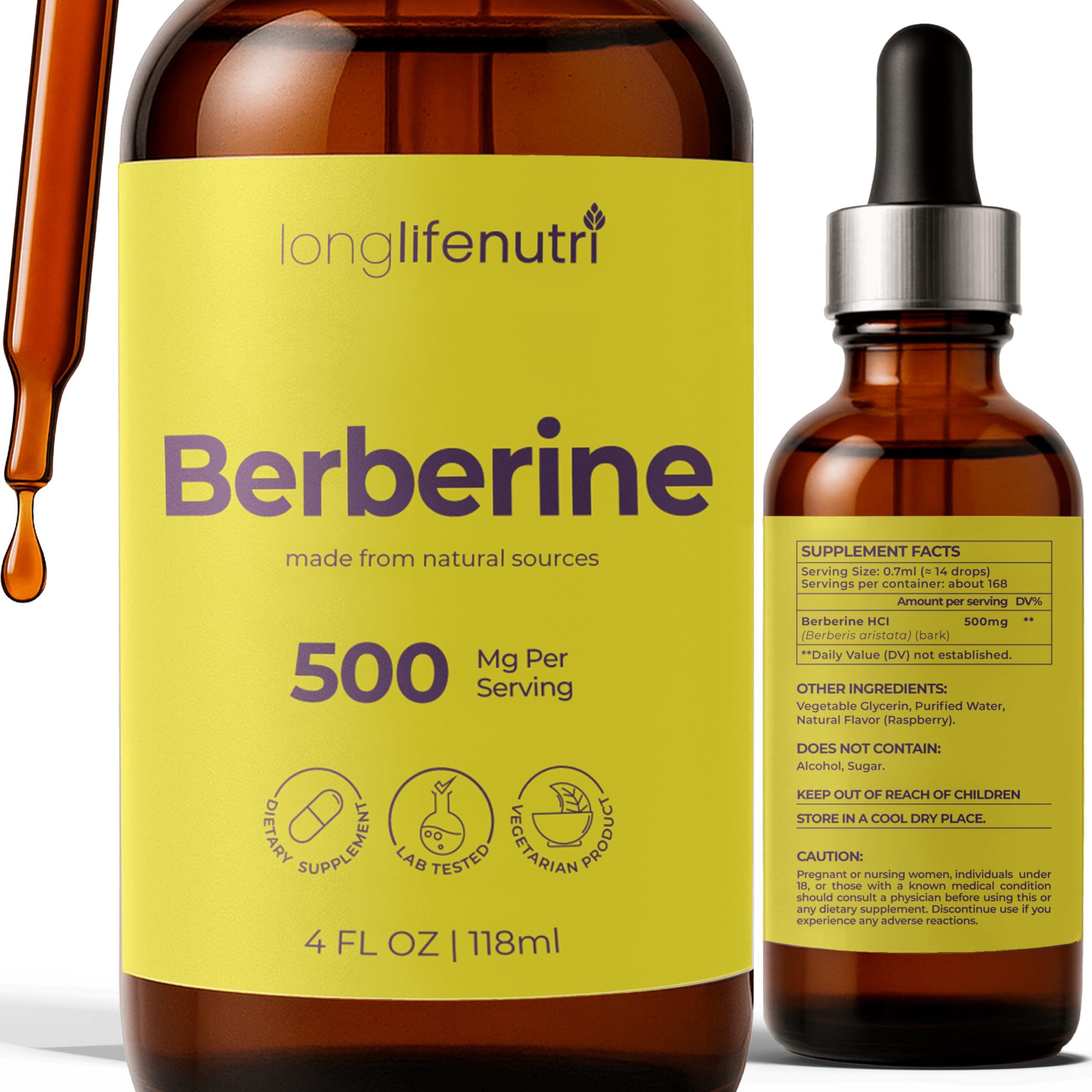 LongLifeNutri Berberine Liquid Drops