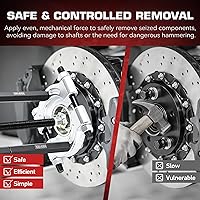 Vista 3 de Kit de extractor y divisor de rodamientos, juego separador y extractor, extractor de rodamientos de piñón y herramienta de extracción de rueda