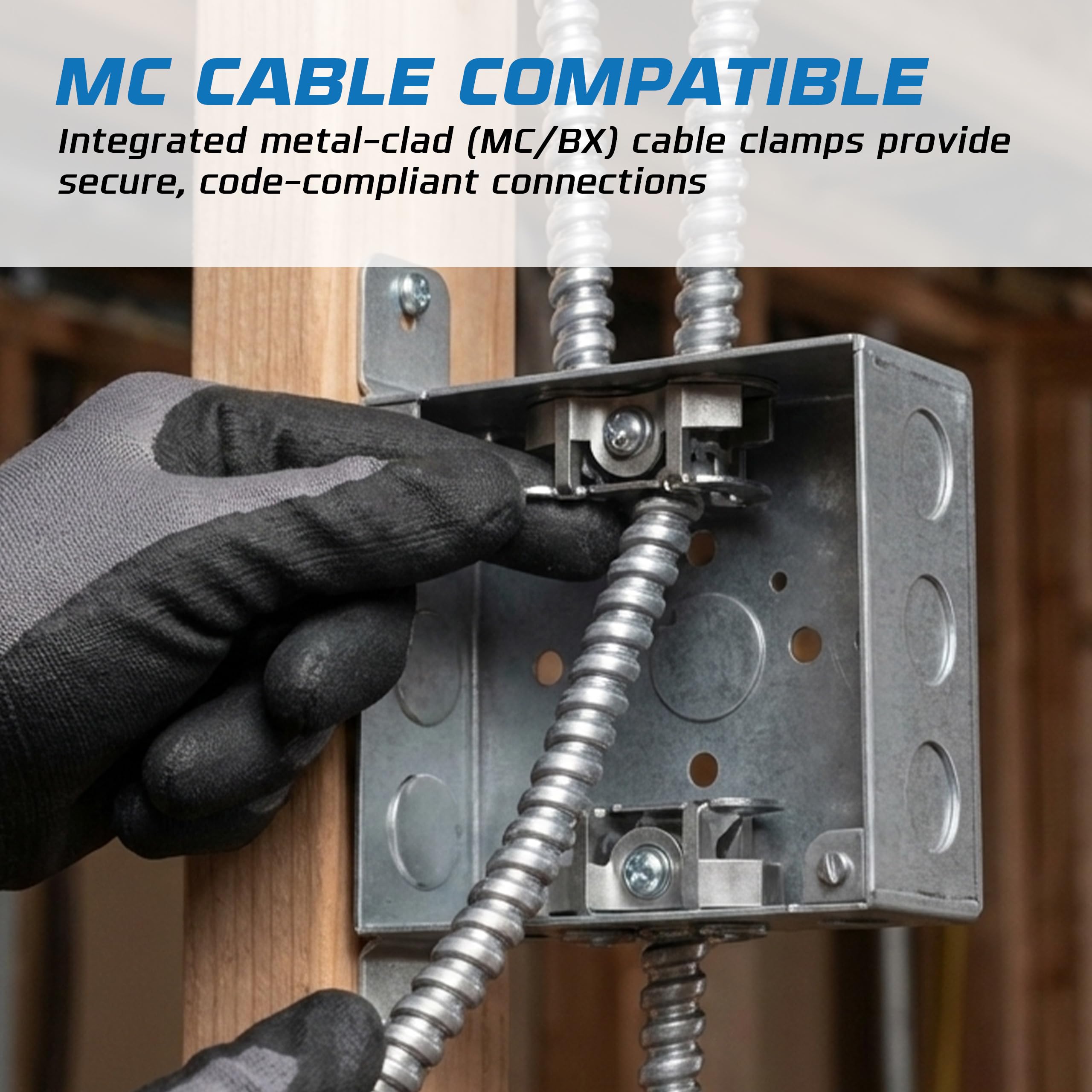 OHLECTRIC 4 Square Electrical Box - Secure Mounting -5