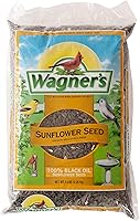 Wagner's Black Oil Sunflower Seeds Wild Bird Food, 5 lb Bag - High Energy, Thin Shell Attracts Cardinals, Finches, Chickadees