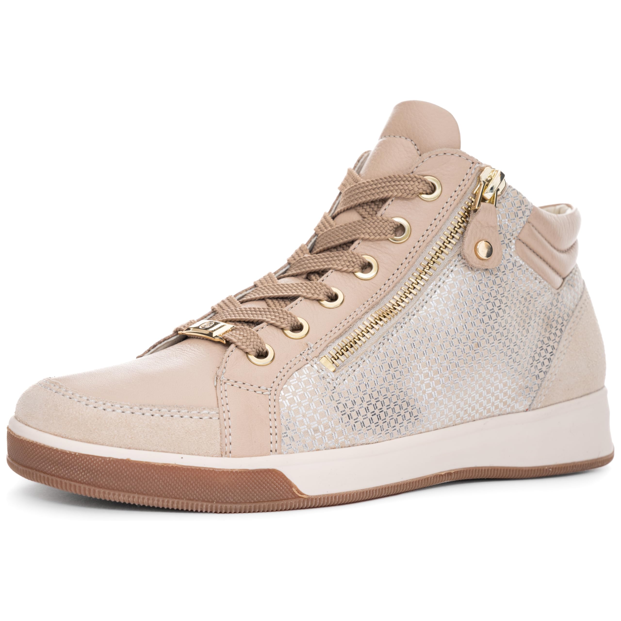 ARA Women ROM Sneaker, Shell Silver, 42.5 EU