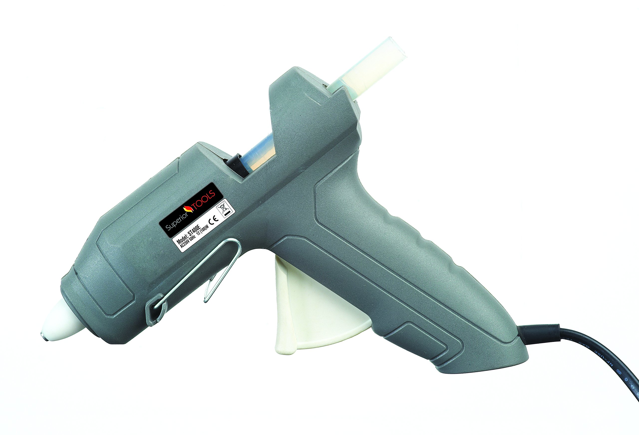SECO Superior Tools Low Temperature Glue Gun, 110-230V, 100W, Grey, ST400E