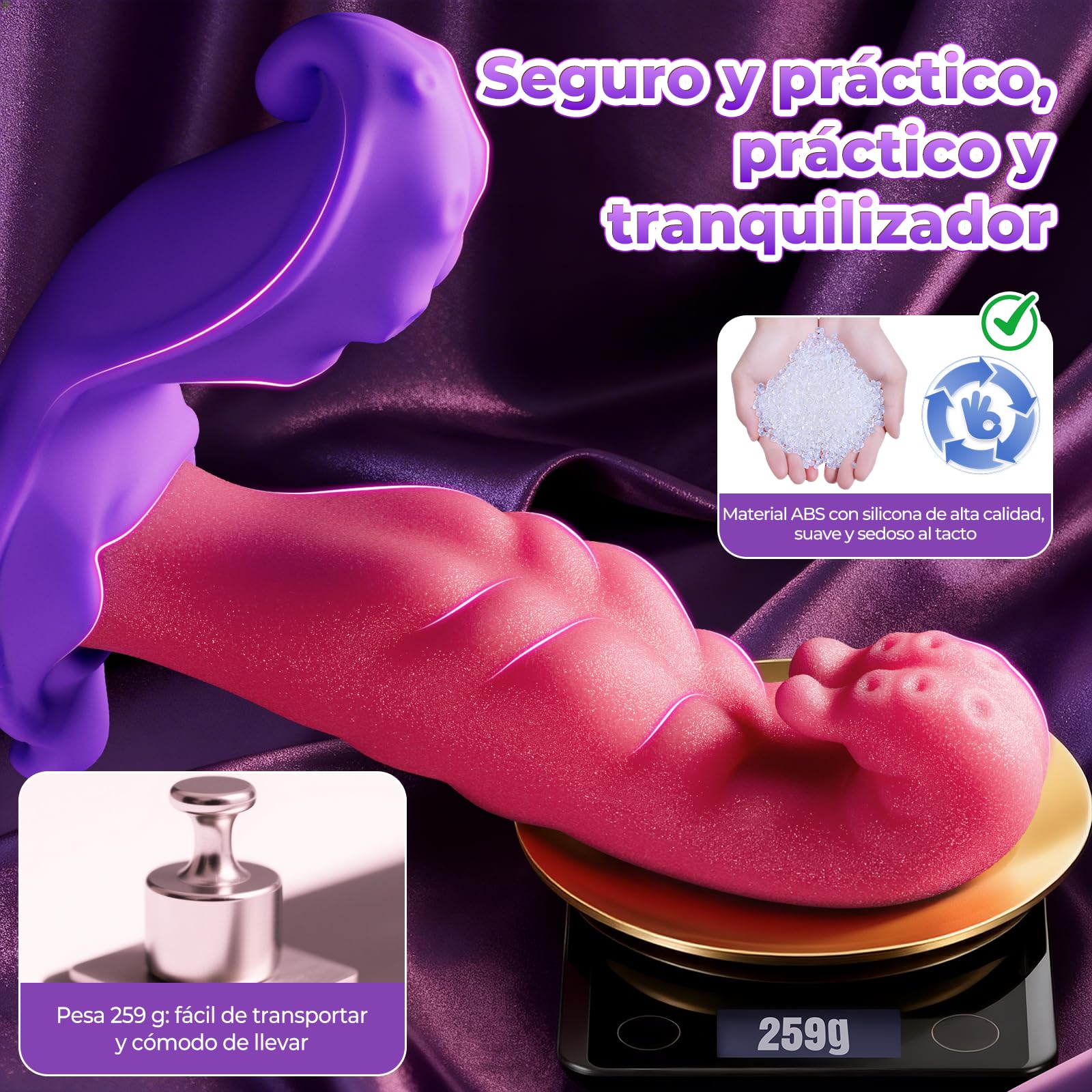 Juguetes Sexuales para Hombres, Estimulación Prostática con 5 Funciones de Choque Peristáltico y 8 Vibraciones, Vibrador Anal de Silicona