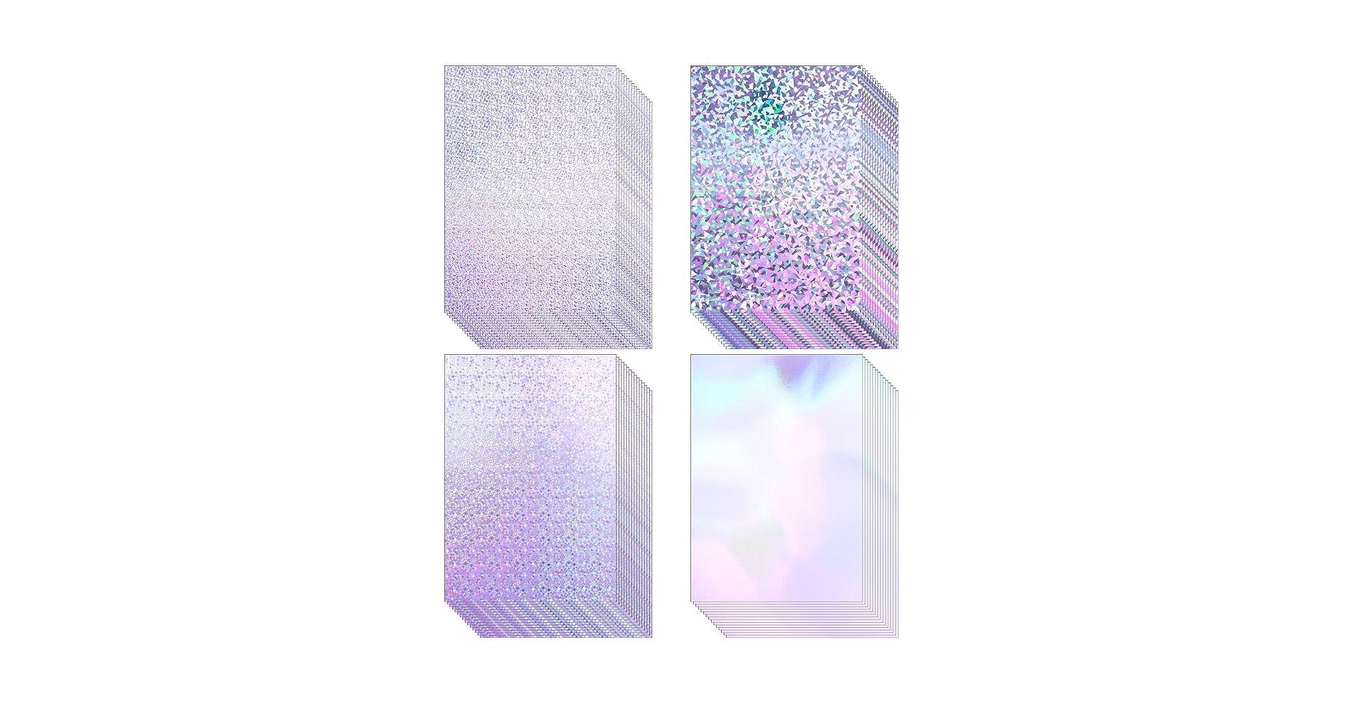 Amazon.com : Kosiz 100 Sheets Metallic Holographic Card