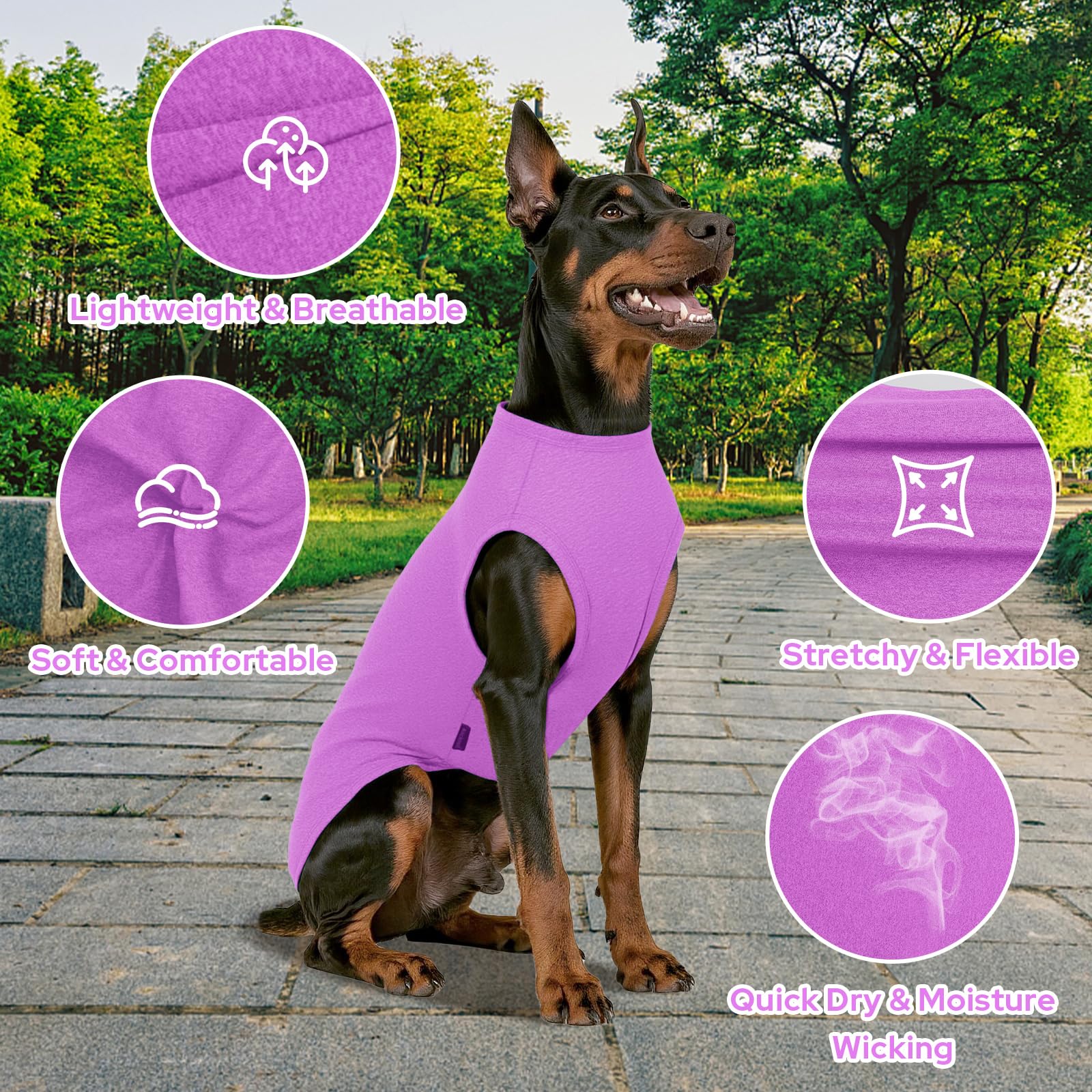 Leichtes Hunde-Shirt Mit Leinen-Ring – Atmungsaktives Sommer-T-Shirt Für Kleine Hunde In Rosa