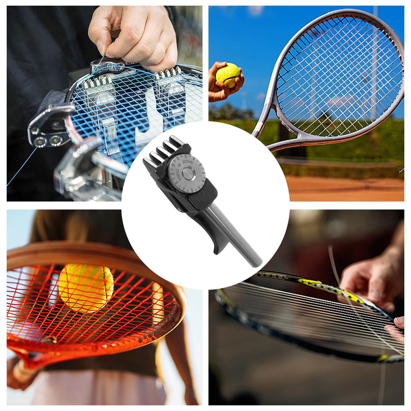 Pince De Démarrage Pour Raquette De Badminton/tennis – Alliage Aluminium, Ressort, 9x5x3,5 Cm