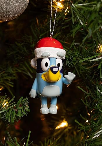 Miniatura 2 de Bluey con adorno de molde de soplado de sombrero de Papá Noel