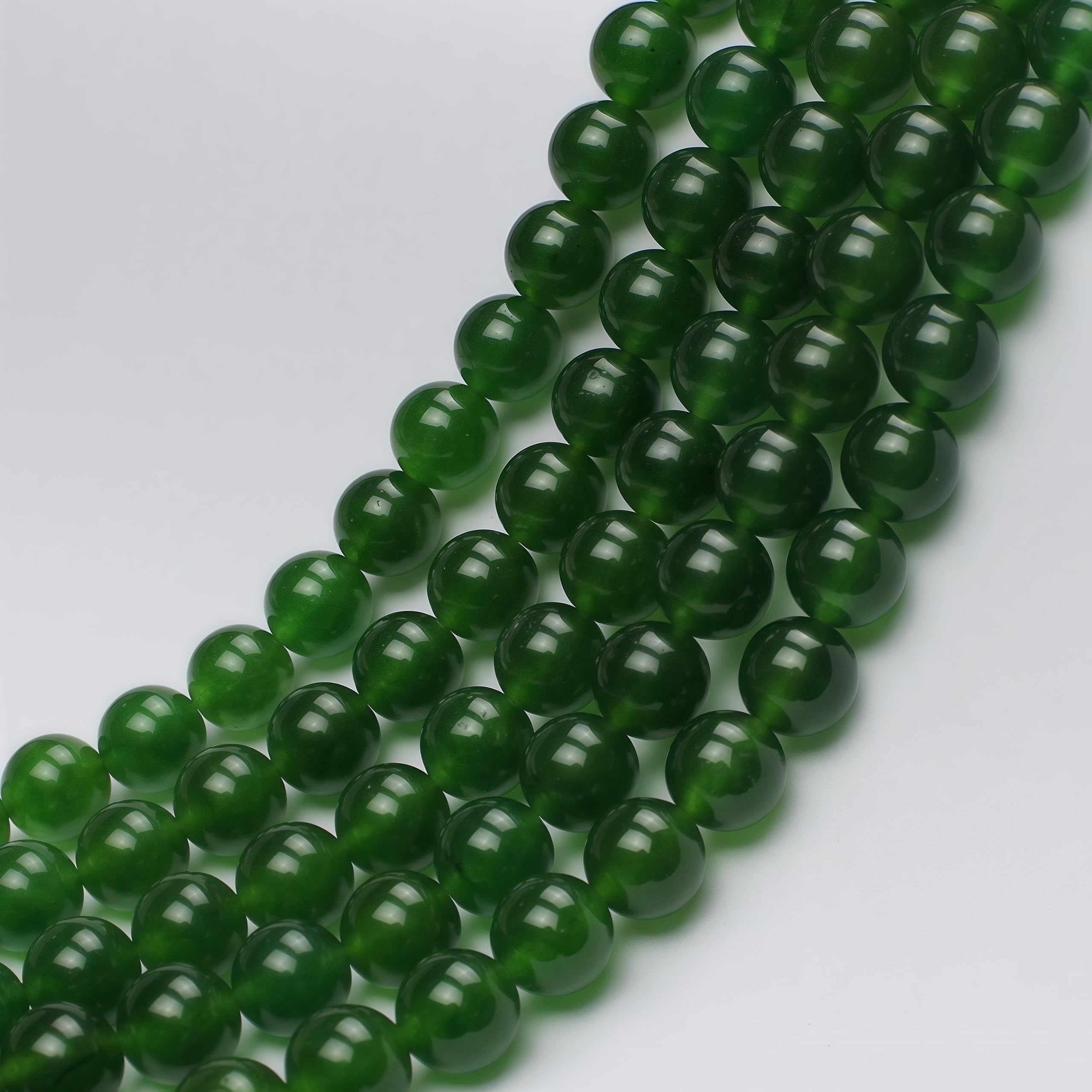 MJDCB 6mm 60 piezas Cuentas de Piedra Jade Verde Oliva Redondas Sueltas Piedras Semipreciosas para Hacer Joyas Pulseras Collares — view 7