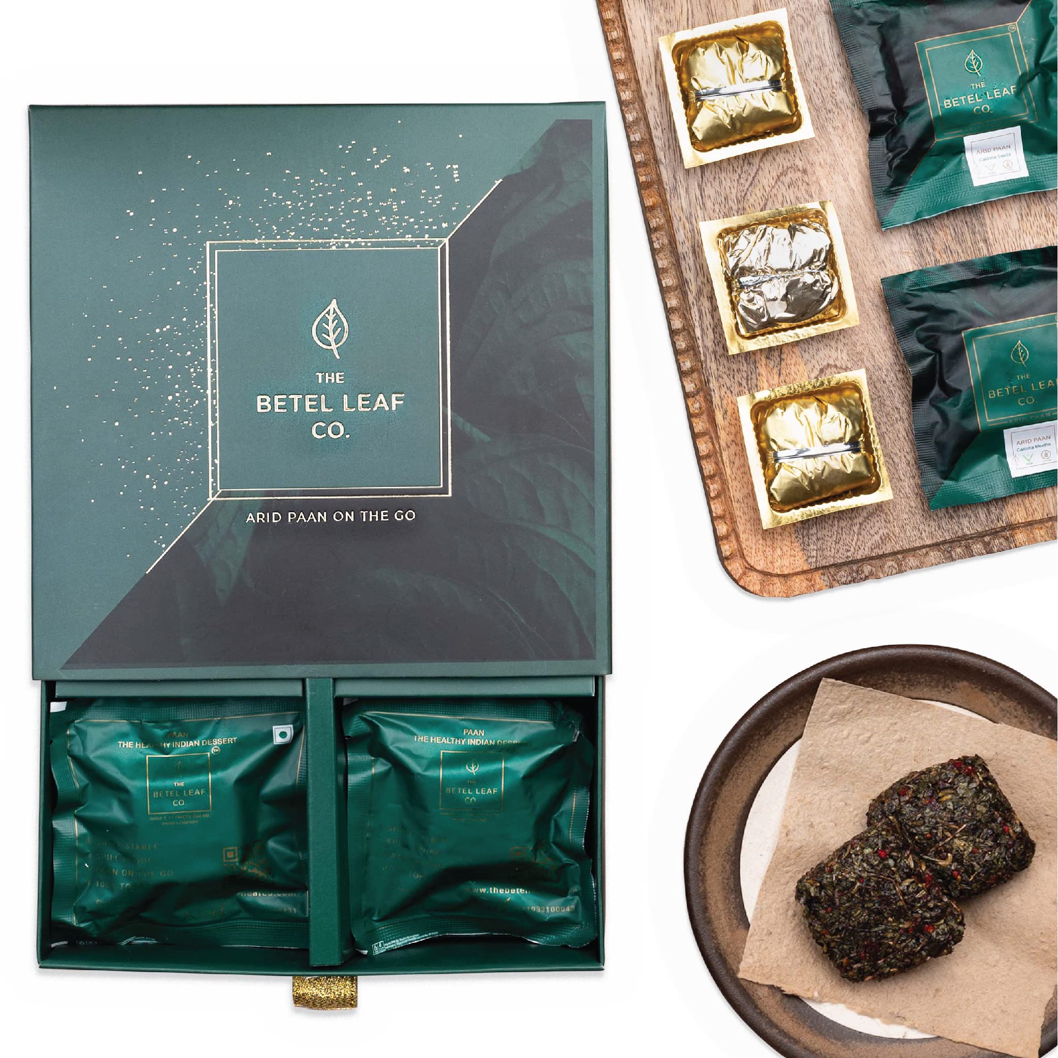 THE BETEL LEAF CO. - Paan The Healthy Indian Dessert | Calcutta Meetha Paan - Dry Arid Paan | After Meal Dessert | Mukhwas | Mouth Freshener | Pack Of 12 Paans, 330 Gram