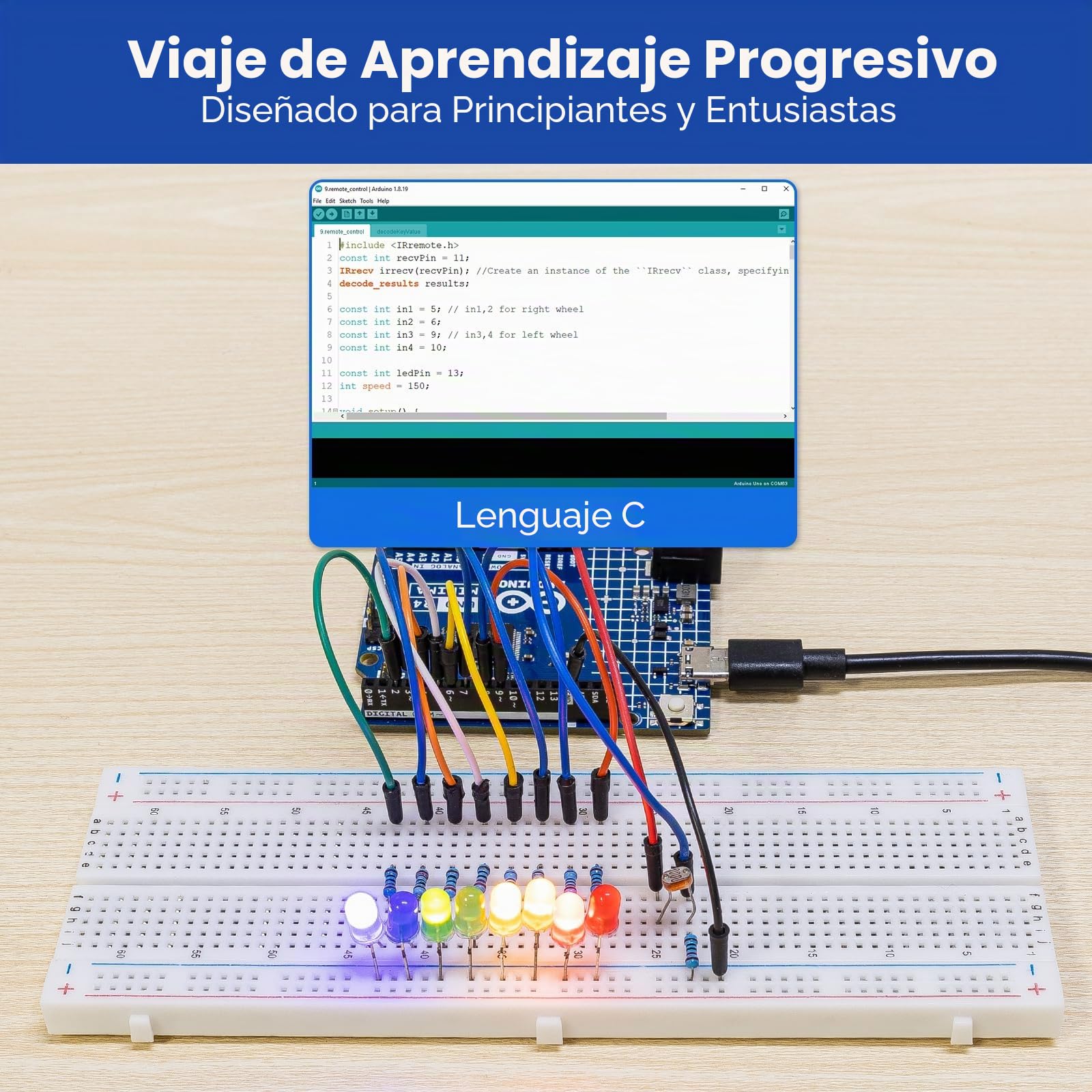 SunFounder Ultimate Starter Kit con Original Arduino Uno R4 Minima, 3 en 1 IoT/Smart Car/Kit básico con tutoriales en línea, para Principiantes y entusiastas(Original Arduino Uno R4 Minima Incluido)