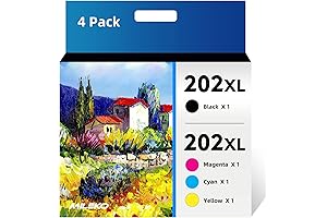 202XL Ink Cartridges for Epson Workforce WF-2860 Home XP-5100