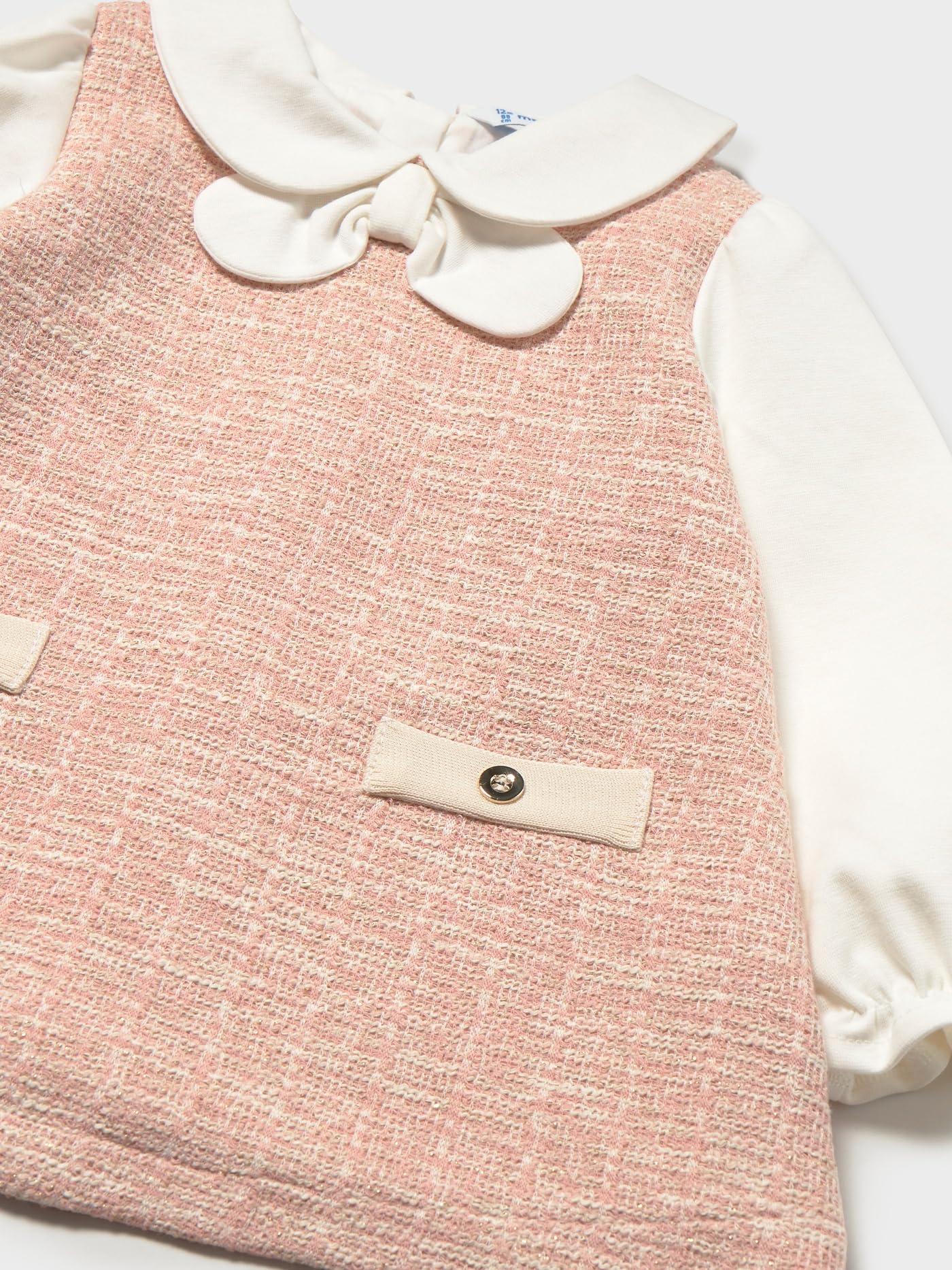 Mayoral Vestido Combinado Punto Tweed para bebé niña Petisui