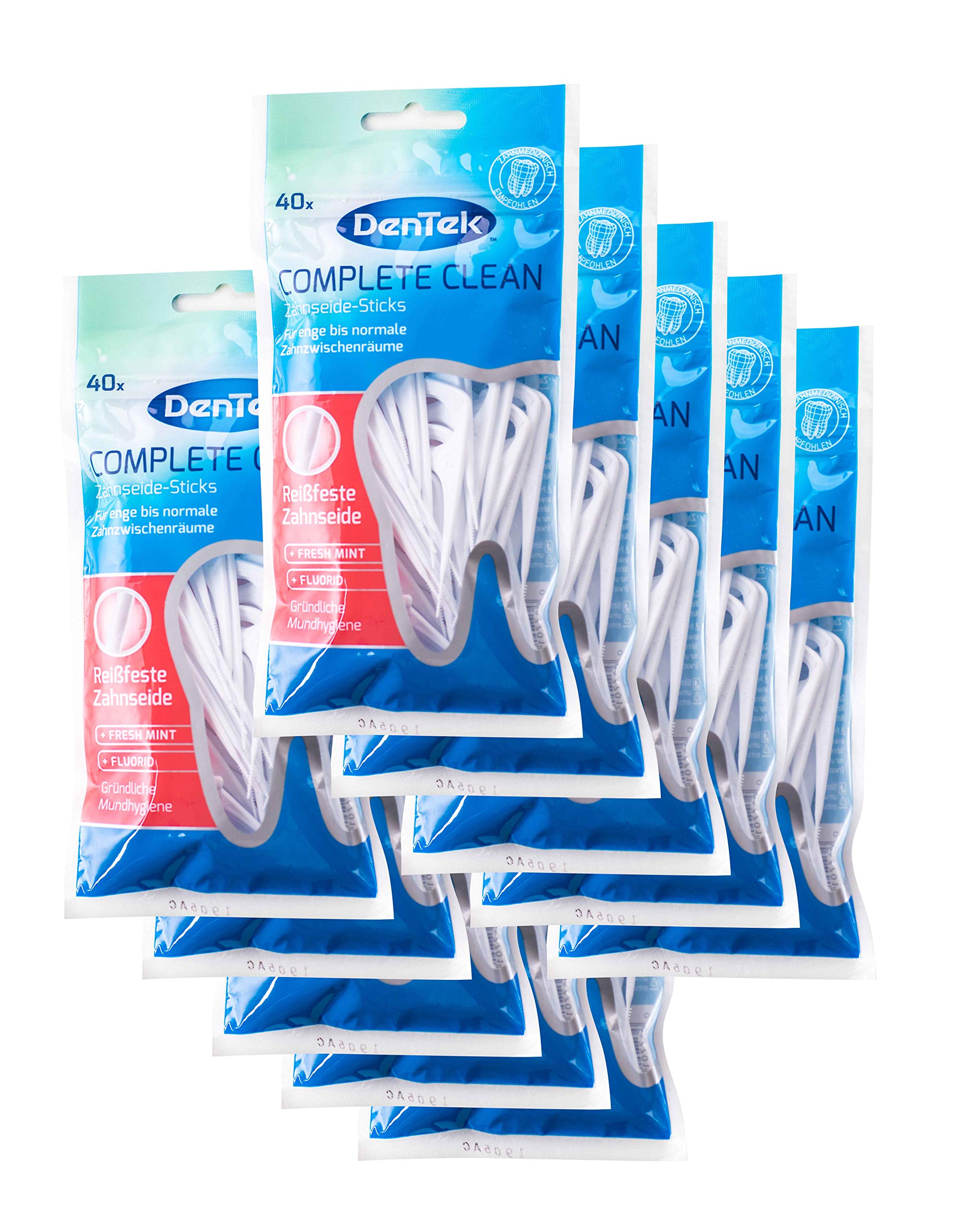 10x DenTek Complete Clean Zahnseide Sticks