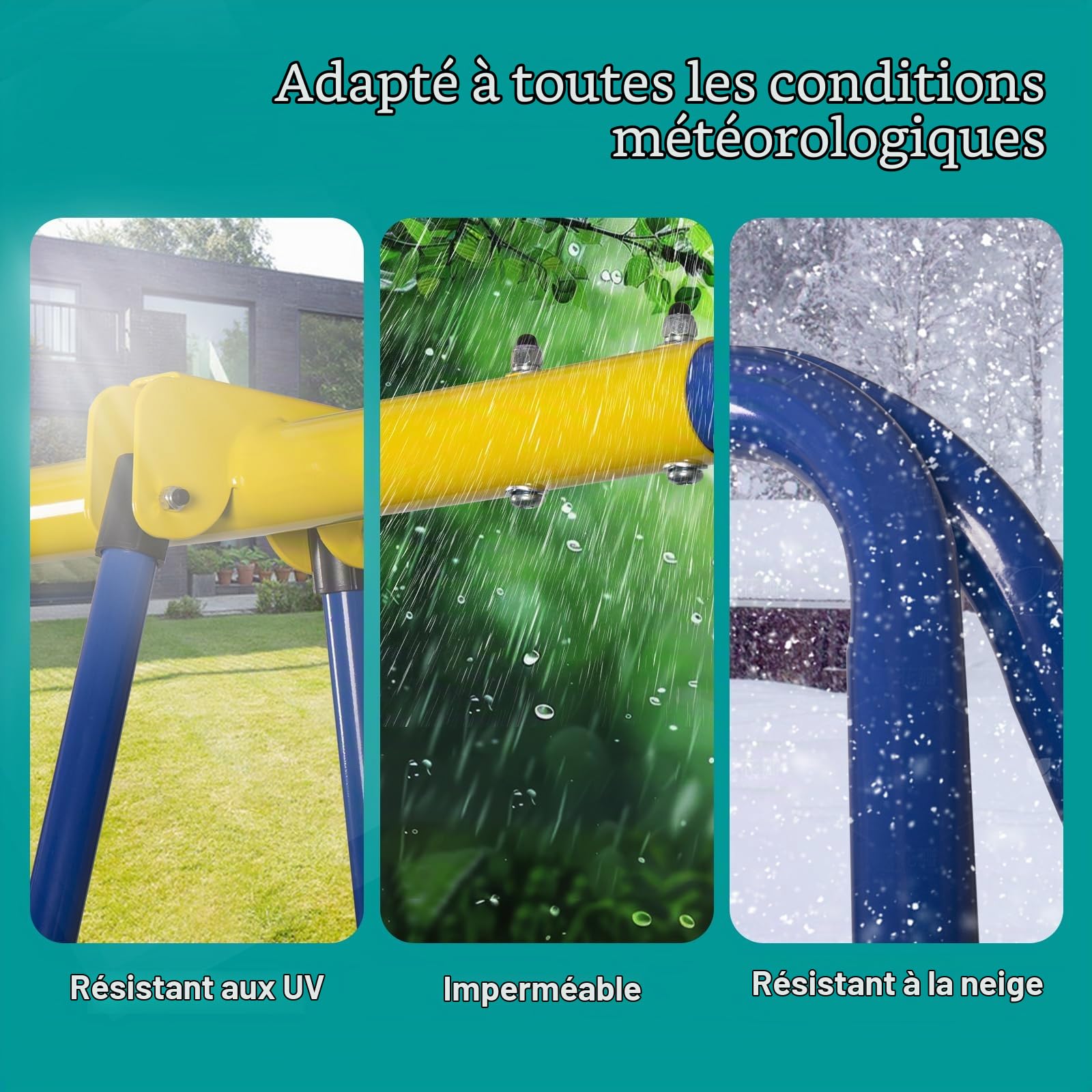 Balançoire de Jardin Multifonction, Balançoire Enfant, Capacité de Charge 200 kg, pour Arrière-Cour et Aire de Jeux