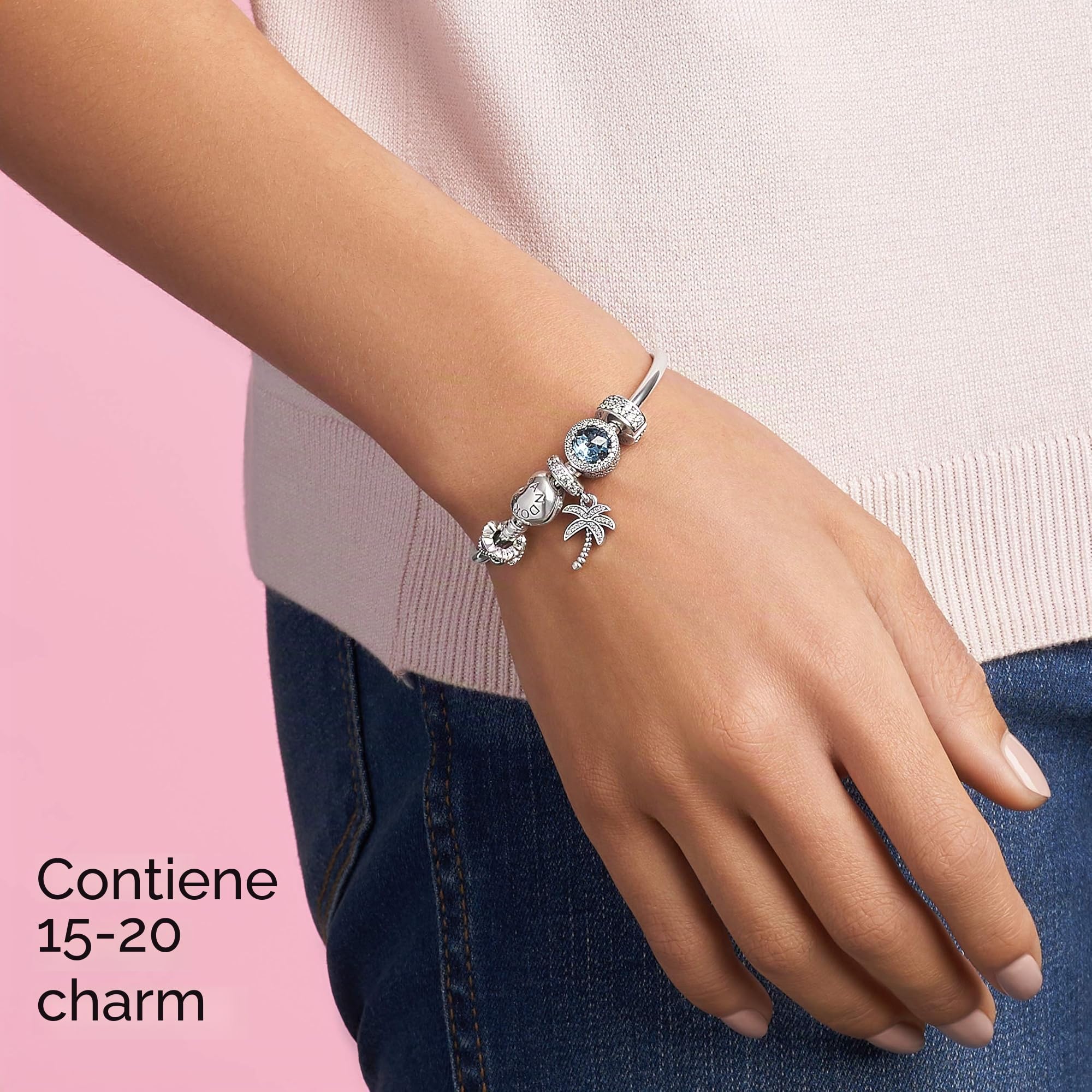 PANDORA Icons - Bracciale rigido con chiusura a cuore
