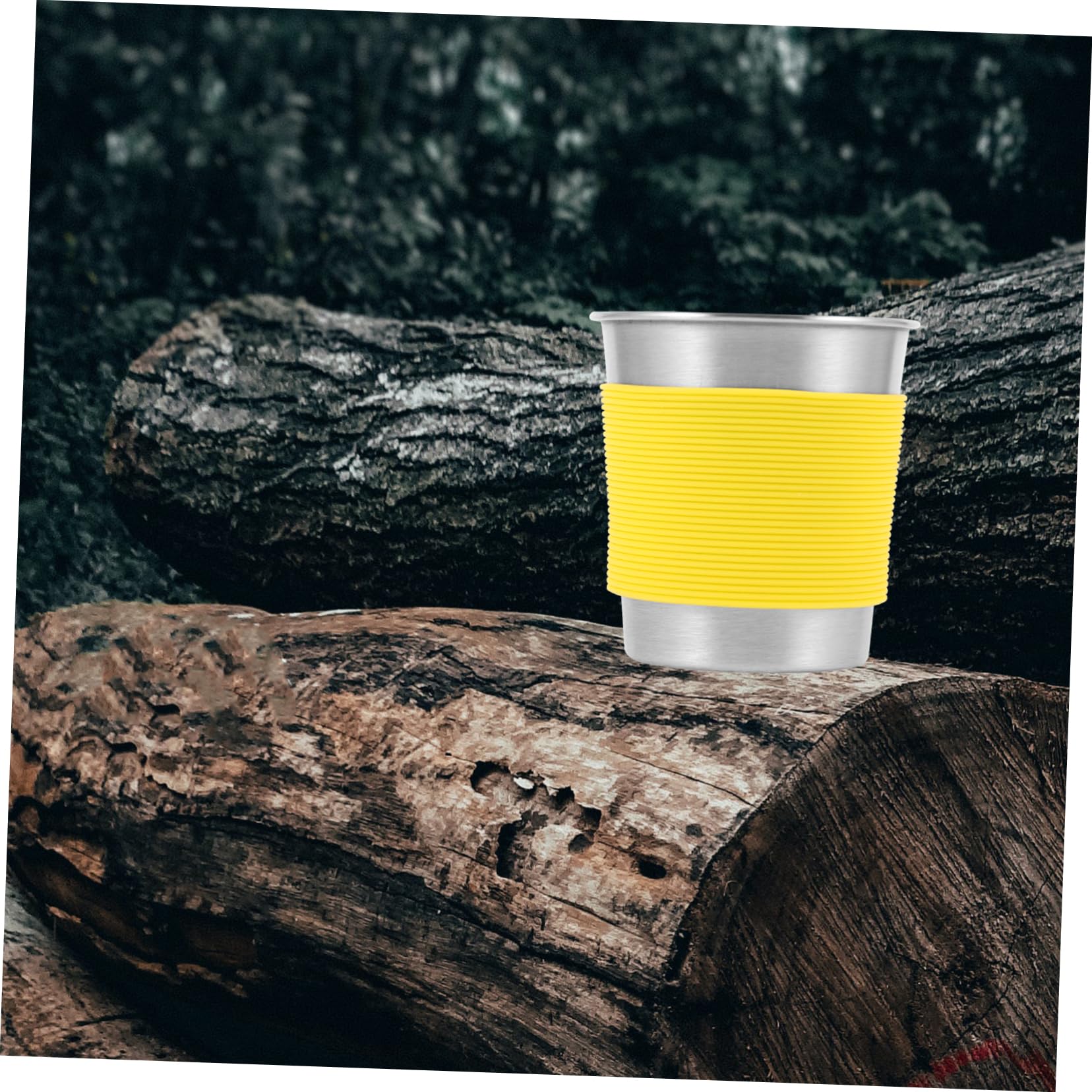 ibasenice 3 Sätze Tassen Mit Silikon Hülle Isolierte Campingbecher Für Tee Saft Robuste Metallbecher Für Outdoor Aktivitäten Zu Reinigen 2 Stück * 3
