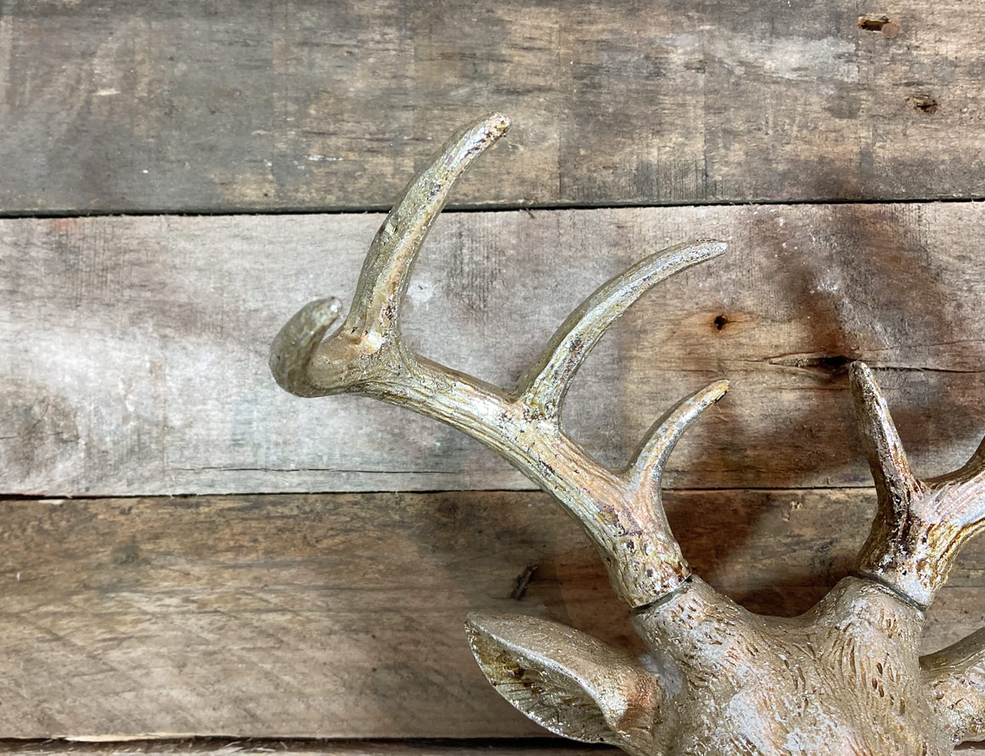 Best Value Here Wall Sculpture Reindeers head (M :26x24cm), Silver, 26L x 24W cm - Image 8