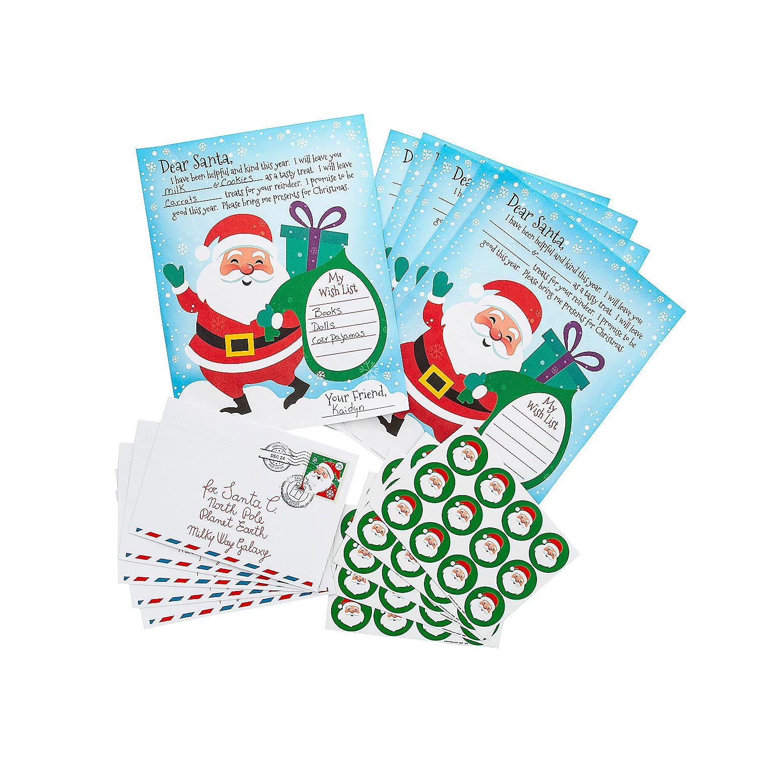 Amazon.com: Fun Express Letters to Santa Kit for 24 - Stationery