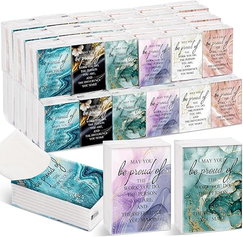 Teling 120 Packs Employee Appreciation Facial Tissues May You Be Proud Sign Tissues Colored Marble Texture Pocket Napkins Daily Supplies for Teling 120 Packs Employee Appreciation Facial Tissues May You Be Proud Sign Tissues Colored Marble Texture Pocket Napkins Daily Supplies for