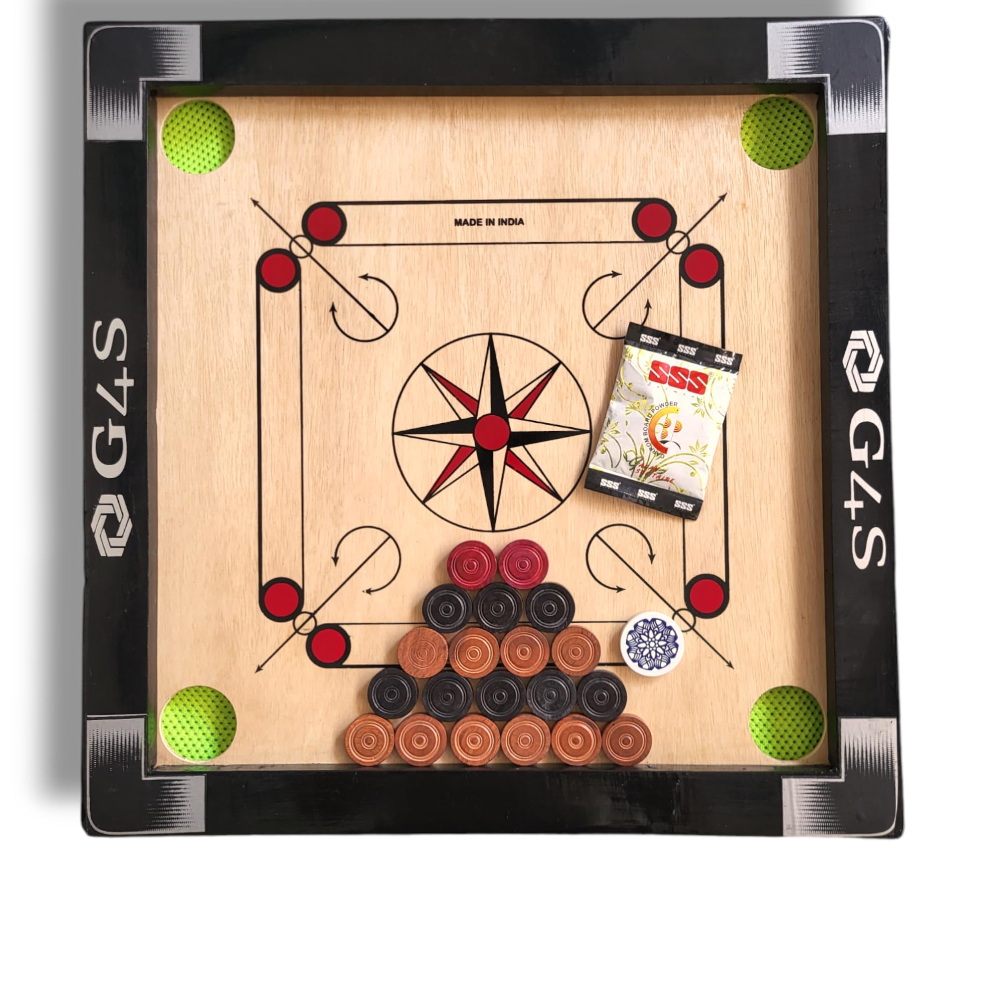 G4S Carrom Board for Kids 20 inches Glossy Finish with Carrom Board Coins, Carrom Board Striker and Magic boric Powder, Carrom Board Lets Play! (B0D3XZHZ3B) Amazon Price History, Amazon Price Tracker